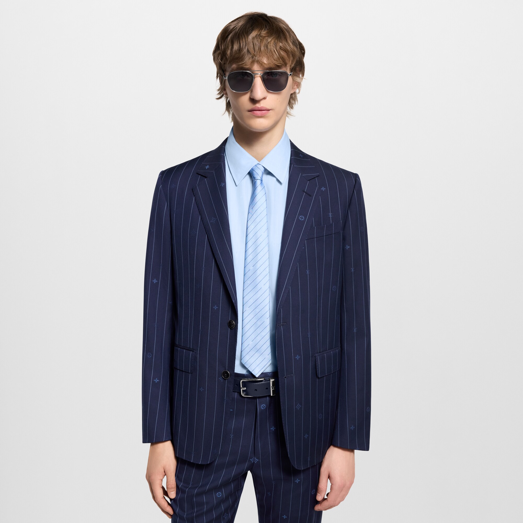 Cravatta Monogram Pinstripes S00 Uomo Accessori Cravatte e Fazzoletti da Taschino | LOUIS VUITTON (Zoom prodotto)