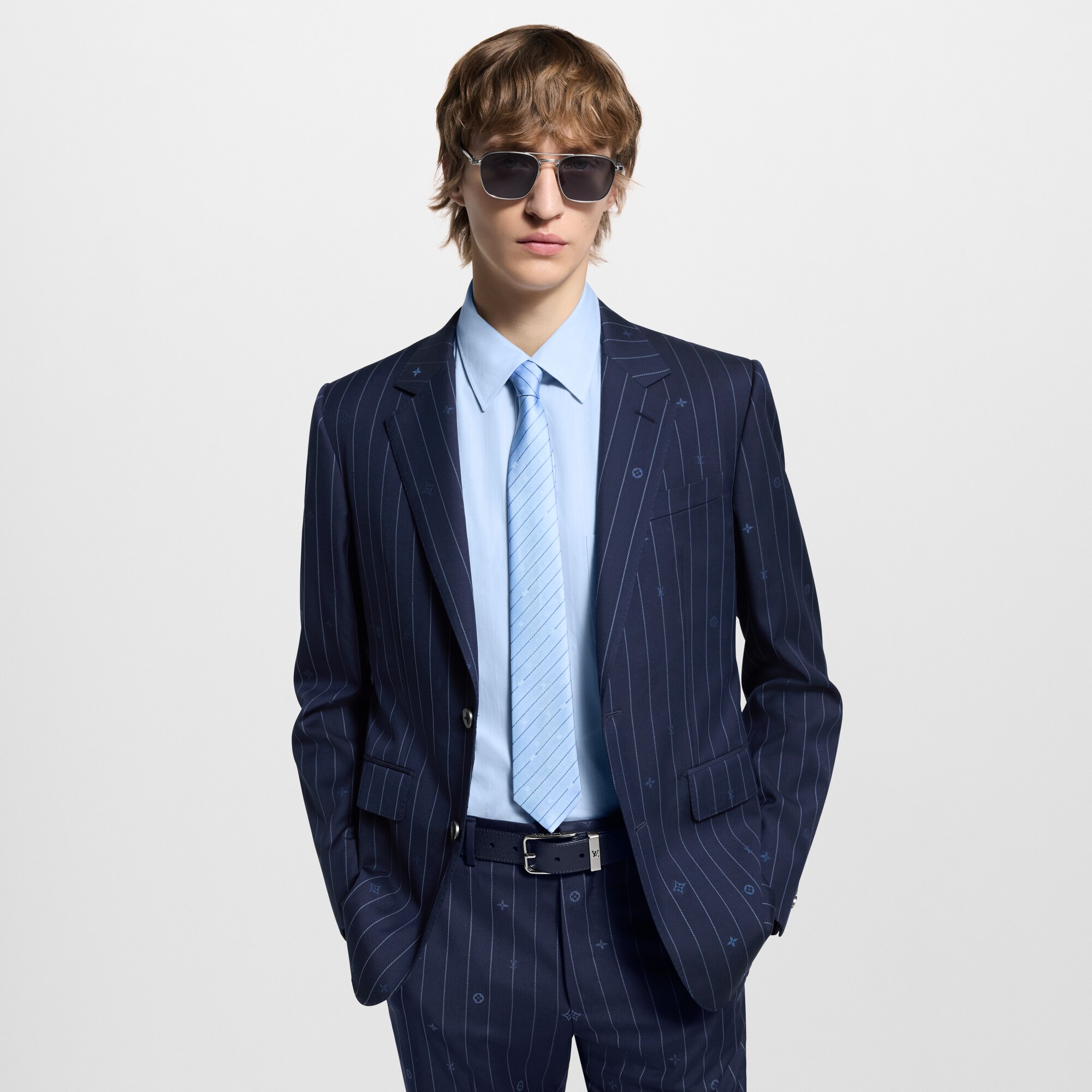 Cravatta Monogram Pinstripes S00 Uomo Accessori Cravatte e Fazzoletti da Taschino | LOUIS VUITTON (Zoom prodotto)