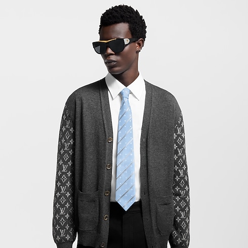 Cravatta Monogram Stripes S00 Uomo Accessori Cravatte e Fazzoletti da Taschino | LOUIS VUITTON (Zoom prodotto)