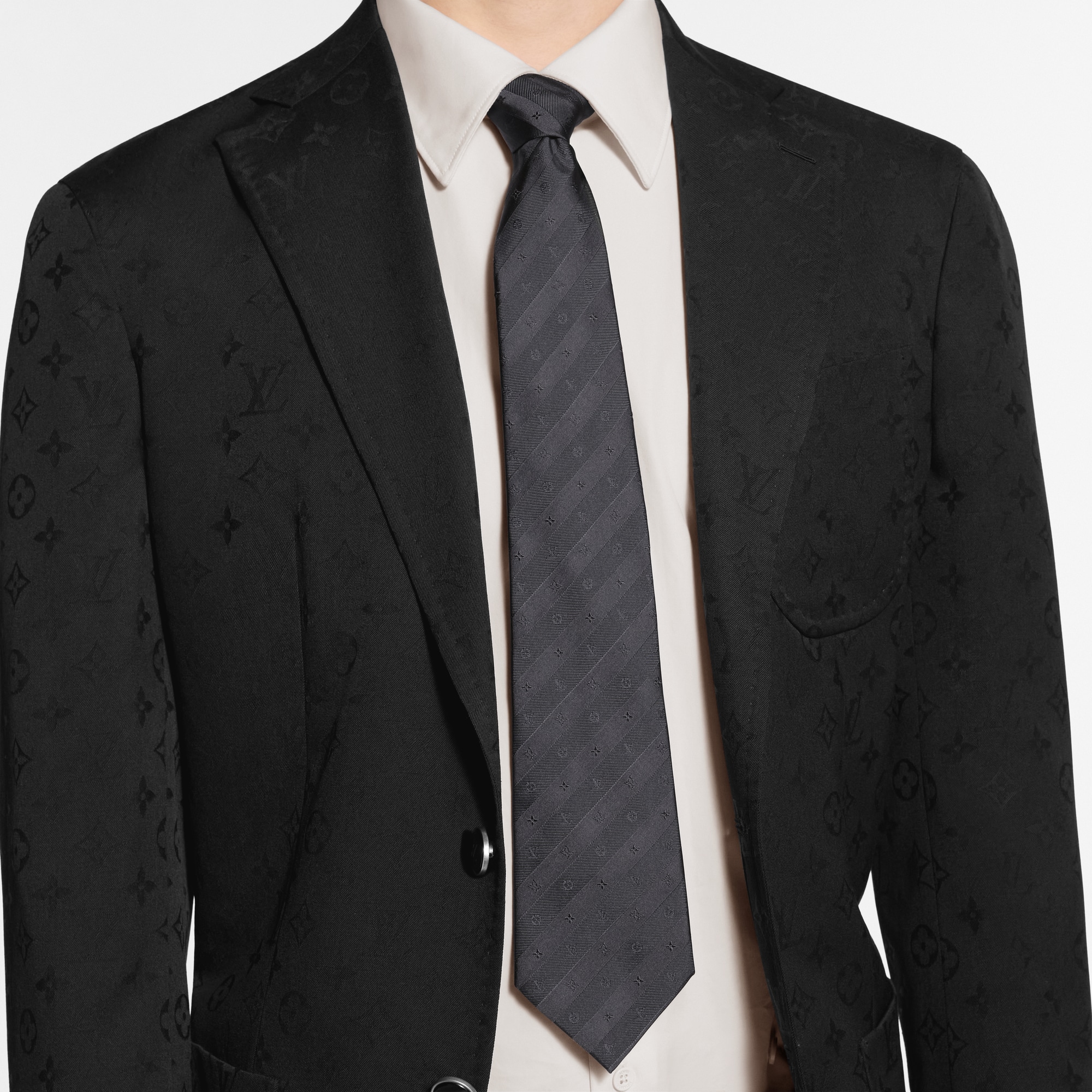 Cravatta Monogram Stripy S00 Uomo Accessori Cravatte e Fazzoletti da Taschino | LOUIS VUITTON (Zoom prodotto)