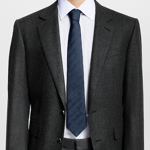 Cravatta Monogram Stripy S00 Uomo Accessori Cravatte e Fazzoletti da Taschino | LOUIS VUITTON (Zoom prodotto)