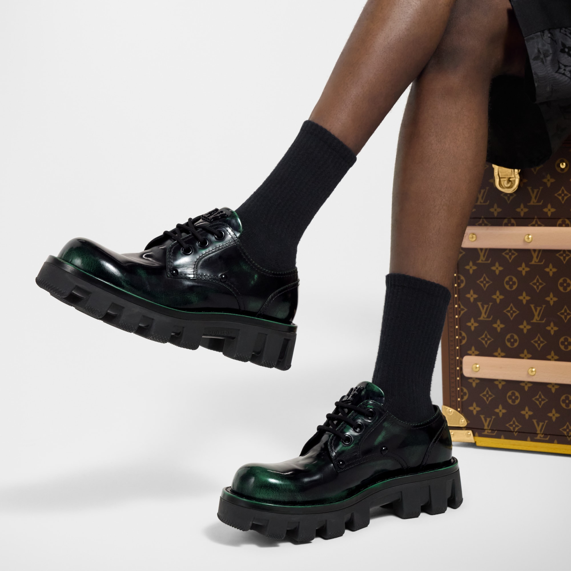 Derby LV Checker  Uomo Calzature Calzature Stringate e Calzature con Fibbia | LOUIS VUITTON (Zoom prodotto)