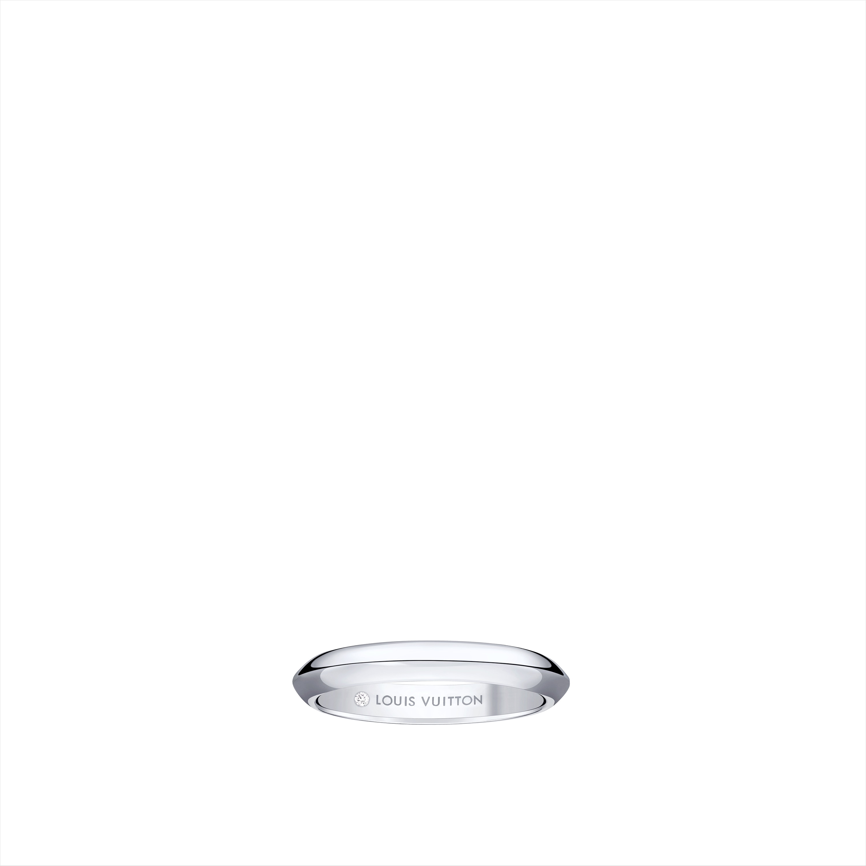 Fede nuziale LV Diamonds 3 mm, platino  Gioielli Categorie Wedding Bands | LOUIS VUITTON (Zoom prodotto)