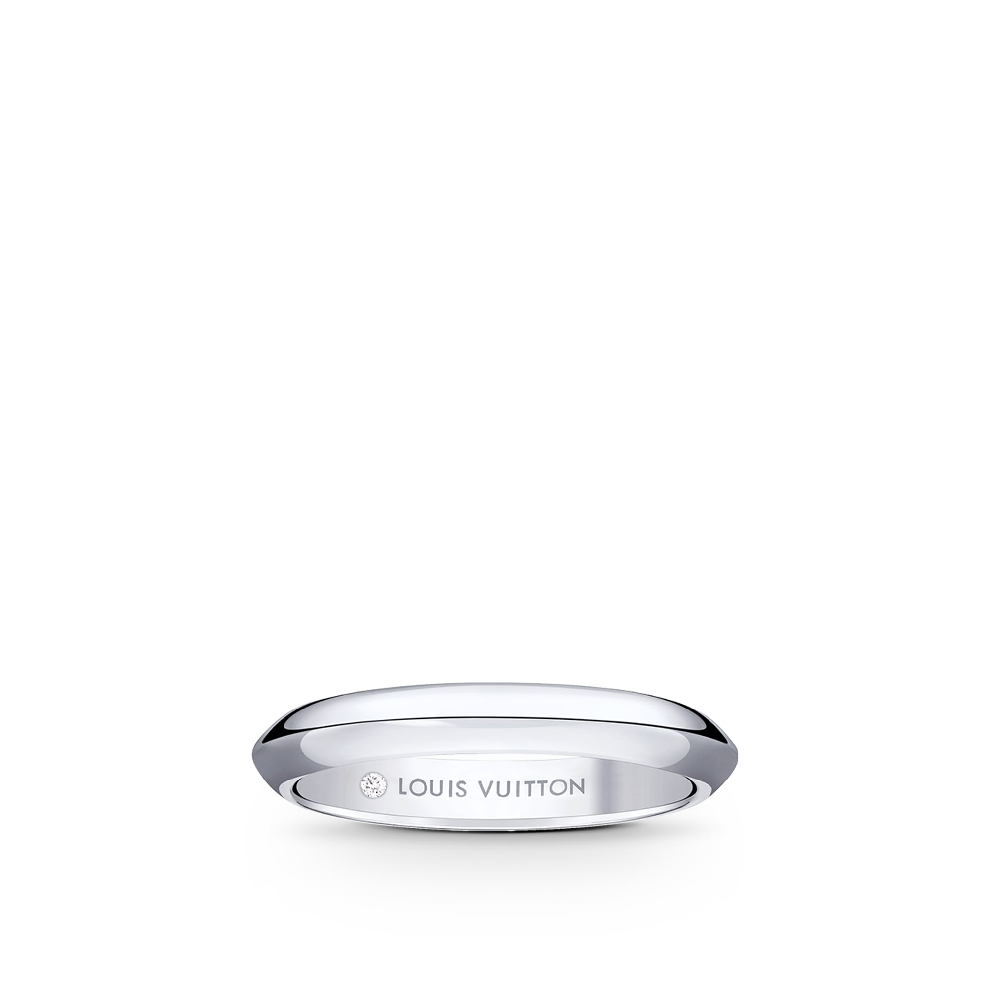 Fede nuziale LV Diamonds 3 mm, platino  Gioielli Categorie Wedding Bands | LOUIS VUITTON (Zoom prodotto)