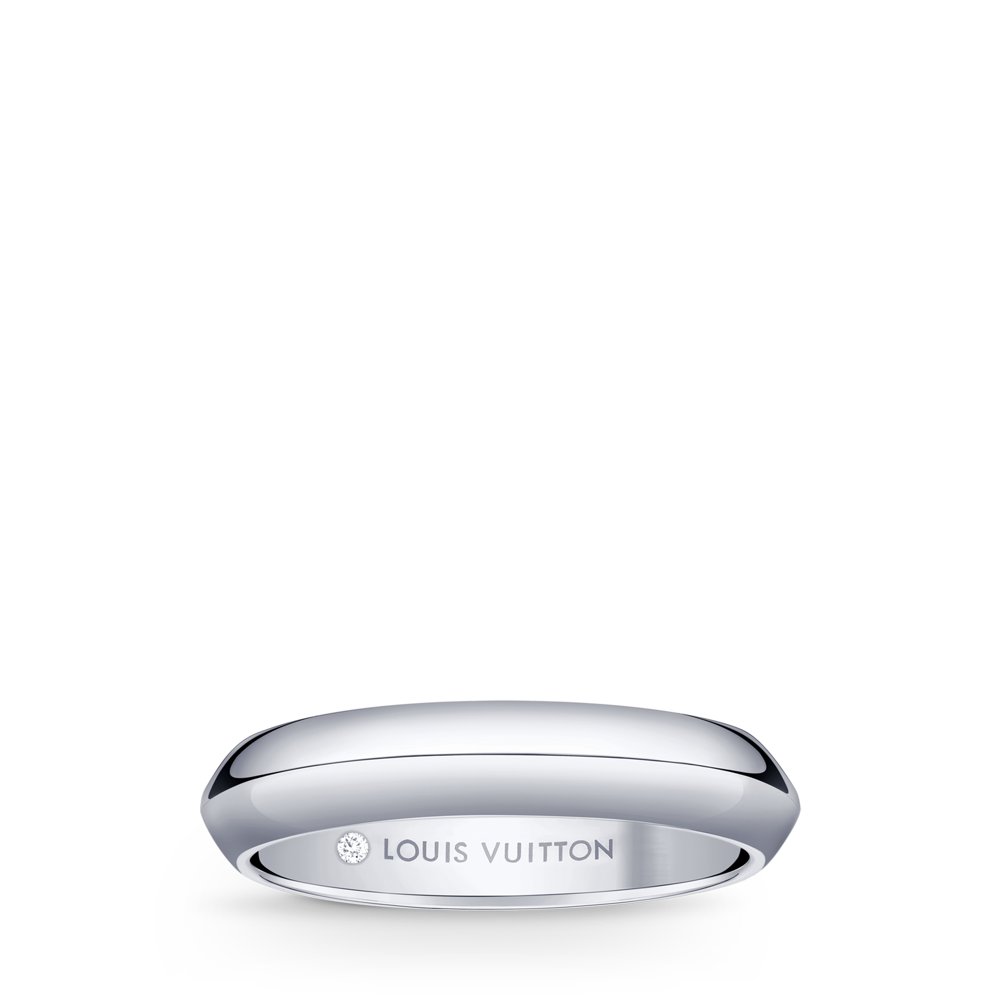 Fede nuziale LV Diamonds 4 mm, platino  Gioielli Categorie Wedding Bands | LOUIS VUITTON (Zoom prodotto)