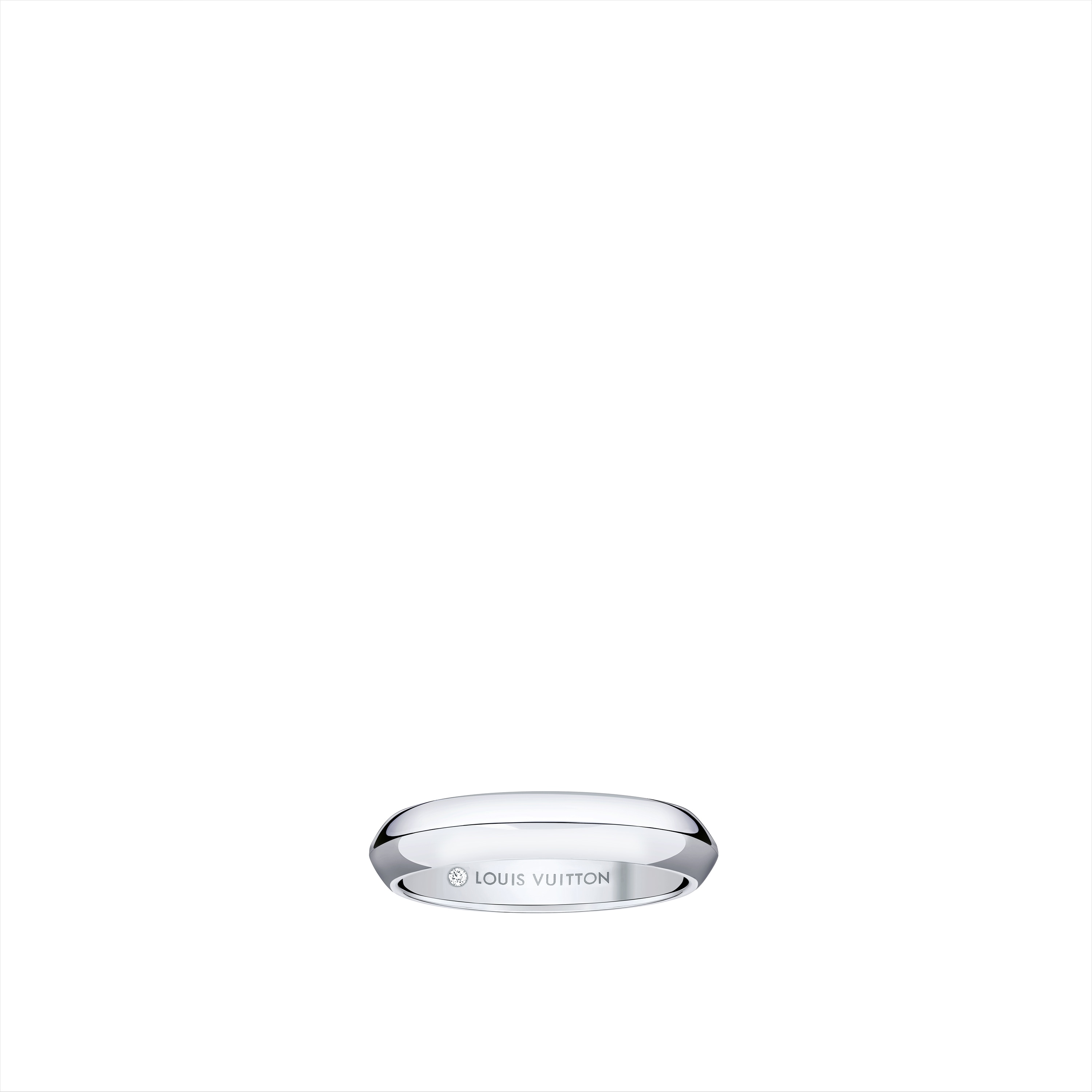 Fede nuziale LV Diamonds 4 mm, platino  Gioielli Categorie Wedding Bands | LOUIS VUITTON (Zoom prodotto)