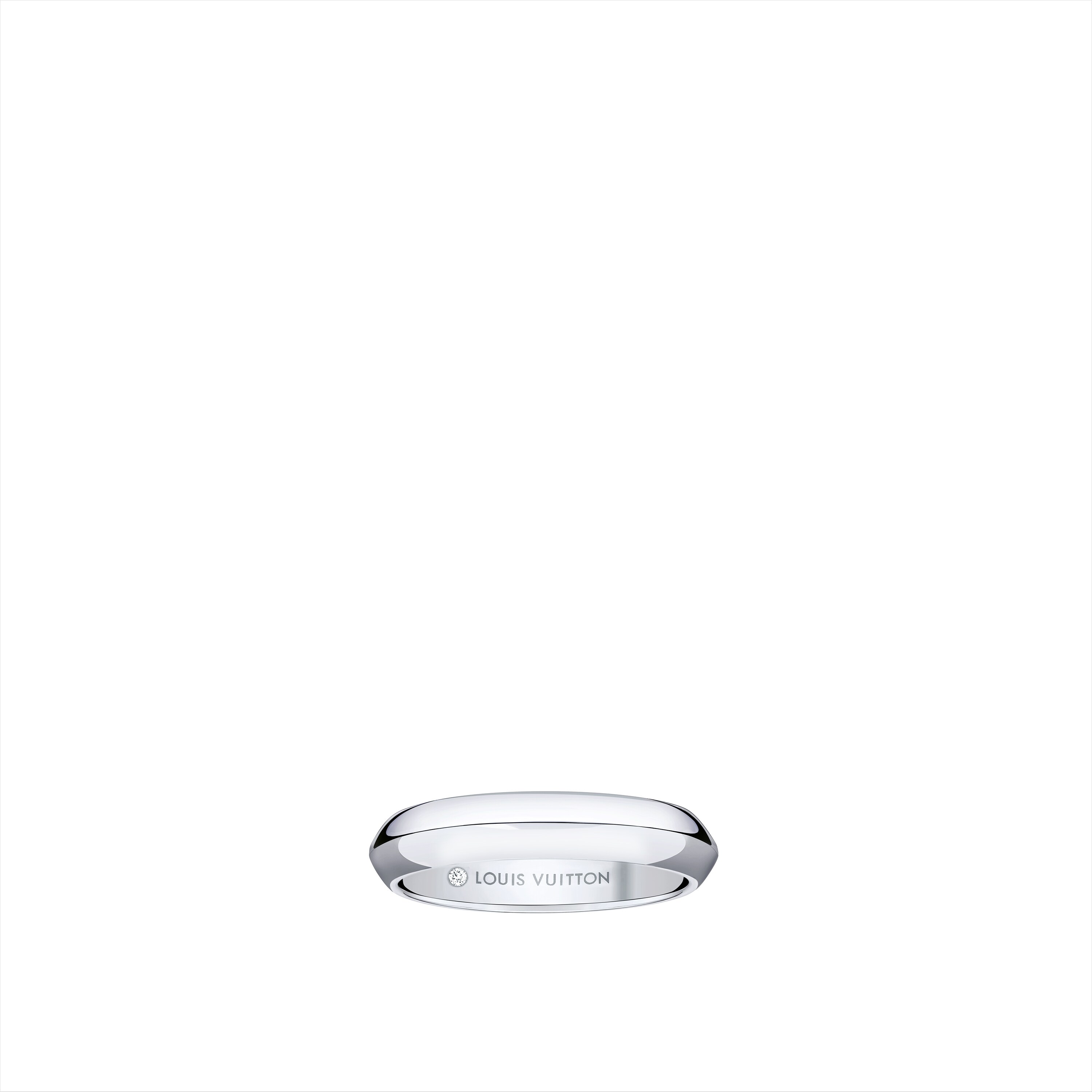 Fede nuziale LV Diamonds 4 mm, platino  Gioielli Categorie Wedding Bands | LOUIS VUITTON (Zoom prodotto)