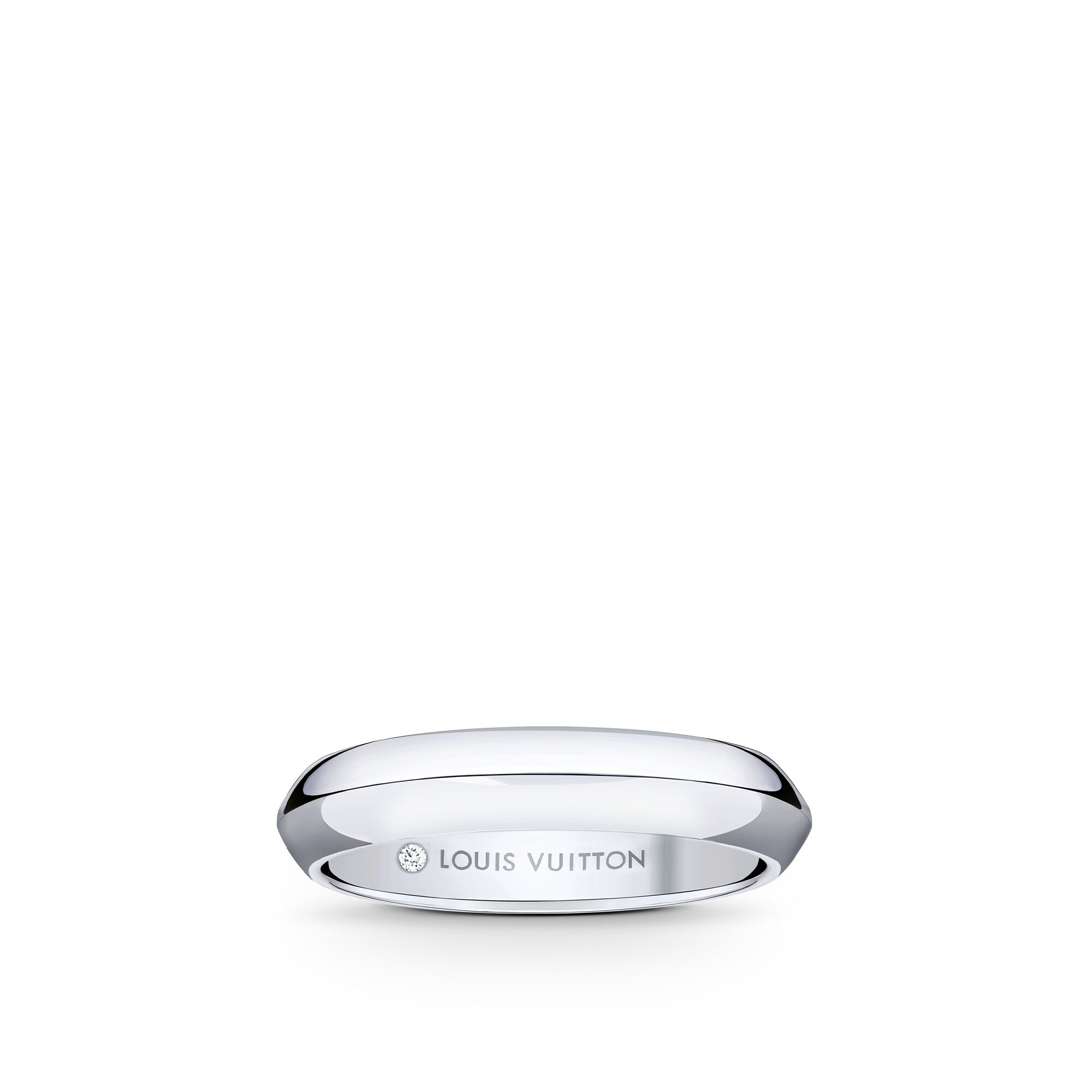 Fede nuziale LV Diamonds 4 mm, platino  Gioielli Categorie Wedding Bands | LOUIS VUITTON (Zoom prodotto)