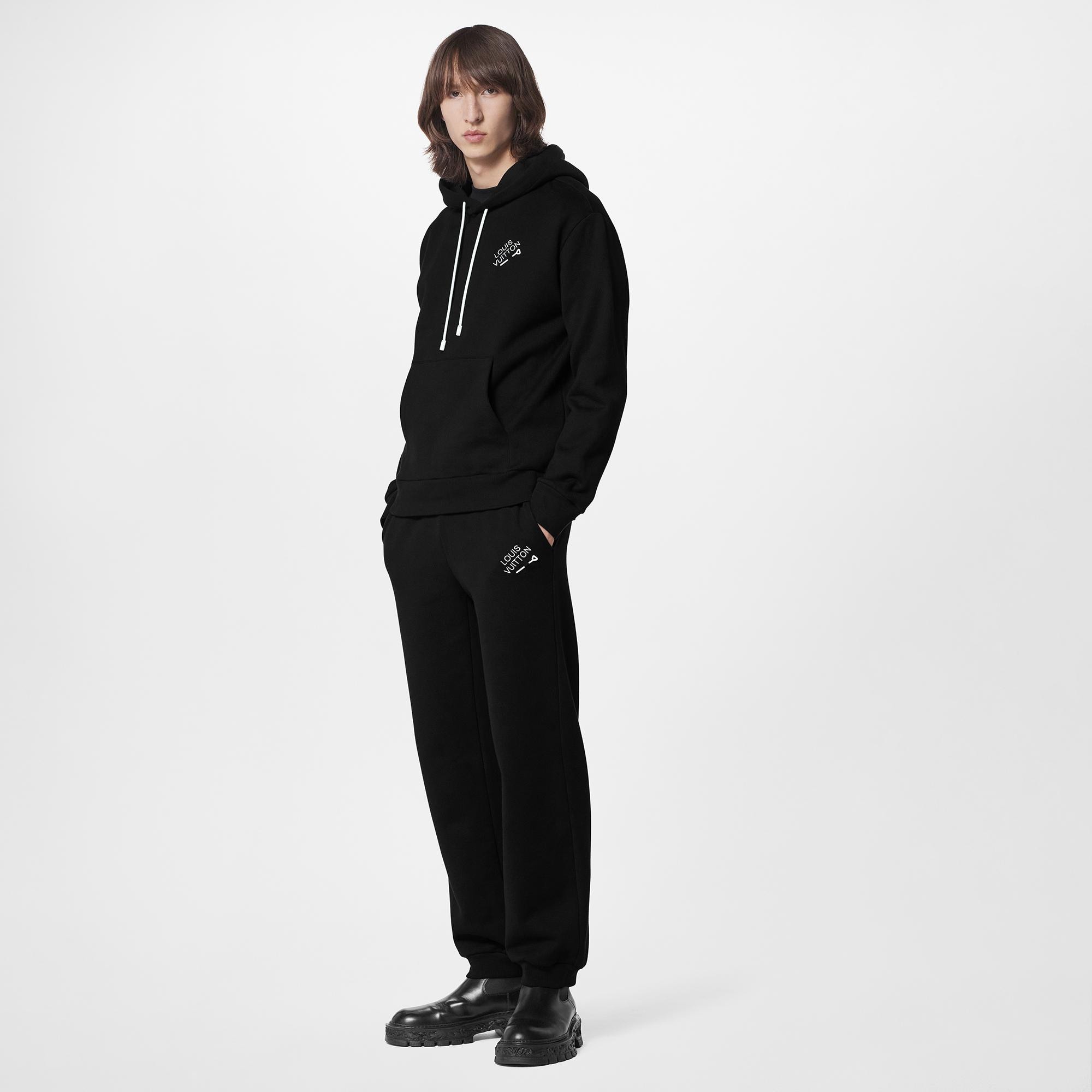 Felpa con cappuccio e firma ricamata  Uomo Abbigliamento Maglieria e Felpe | LOUIS VUITTON (Zoom prodotto)