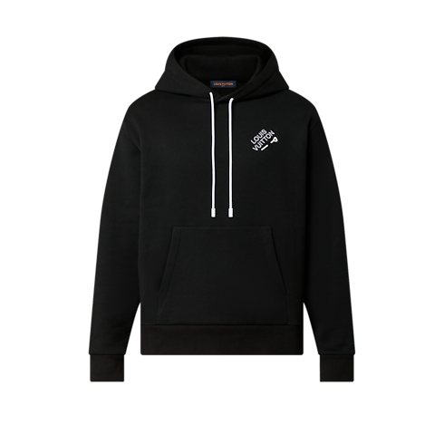 Felpa con cappuccio e firma ricamata Uomo Abbigliamento Maglieria e Felpe | LOUIS VUITTON (Zoom prodotto)