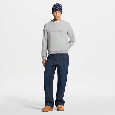 Felpa con firma riflettente Uomo Abbigliamento Maglieria e Felpe | LOUIS VUITTON (Zoom prodotto)