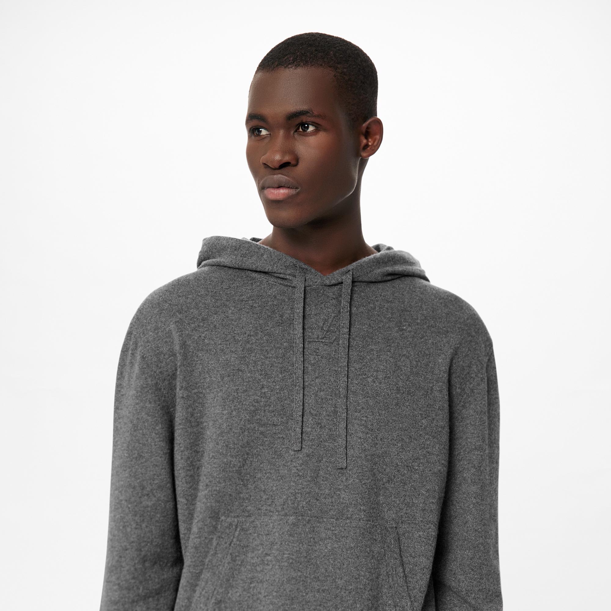 Felpa con iniziali LV in rilievo e cappuccio LVSE  Uomo Abbigliamento Maglieria e Felpe | LOUIS VUITTON (Zoom prodotto)