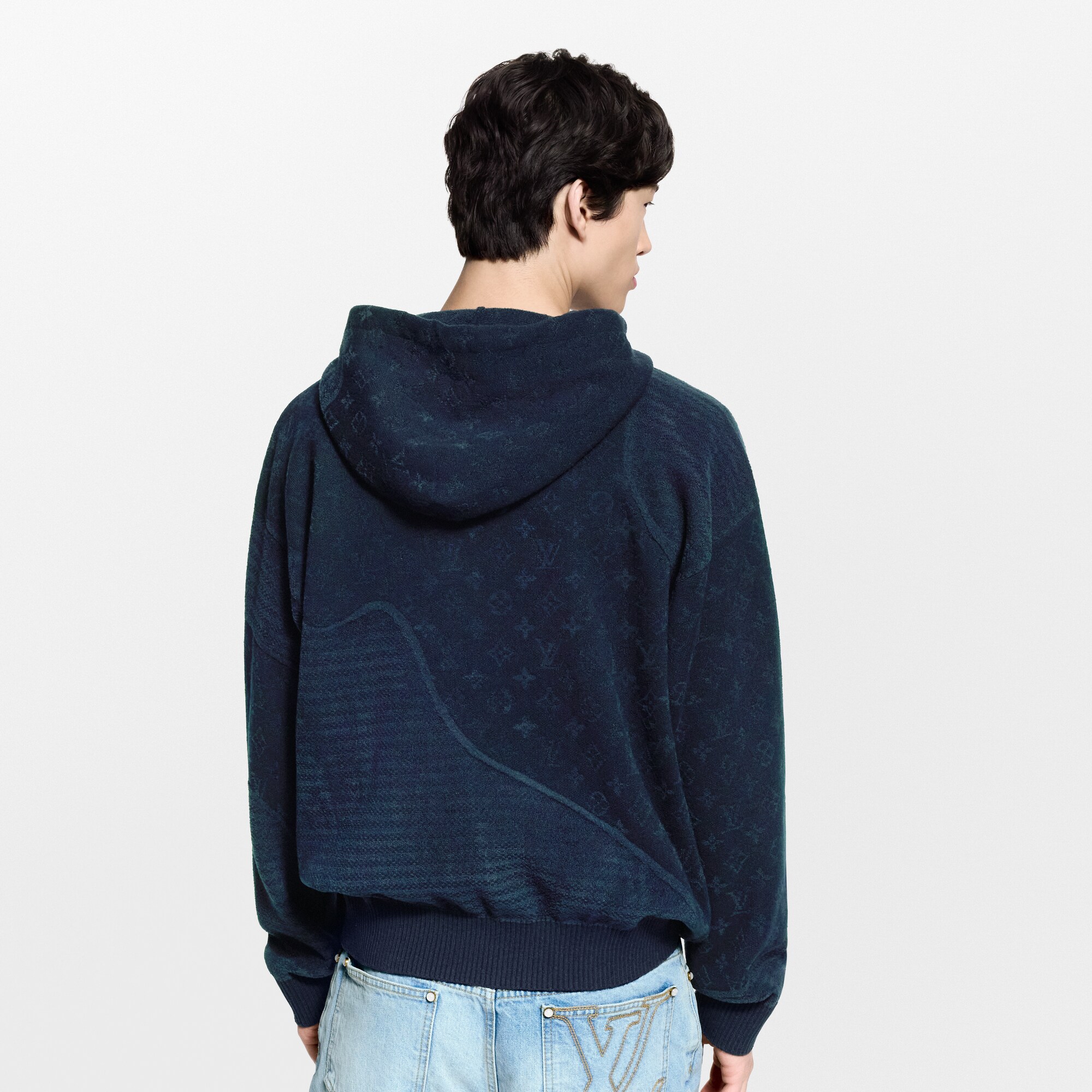 Felpa con motivo grafico in trama jacquard e cappuccio  Uomo Abbigliamento Tutti i Capi di Abbigliamento | LOUIS VUITTON (Zoom prodotto)
