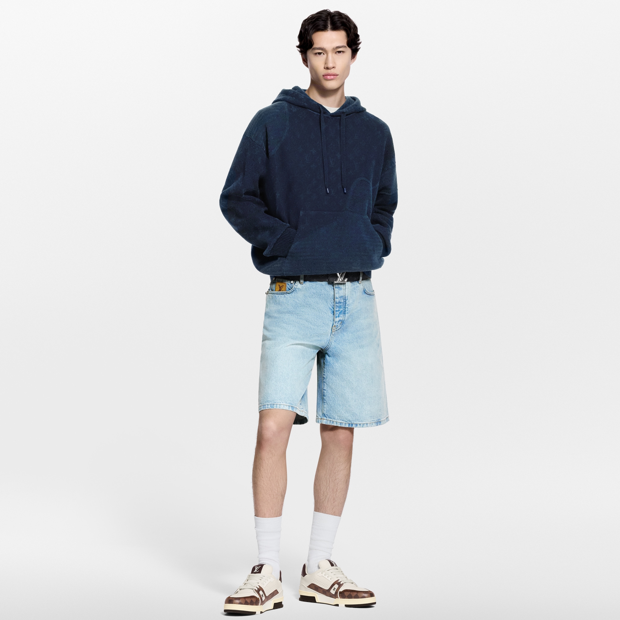 Felpa con motivo grafico in trama jacquard e cappuccio  Uomo Abbigliamento Tutti i Capi di Abbigliamento | LOUIS VUITTON (Zoom prodotto)