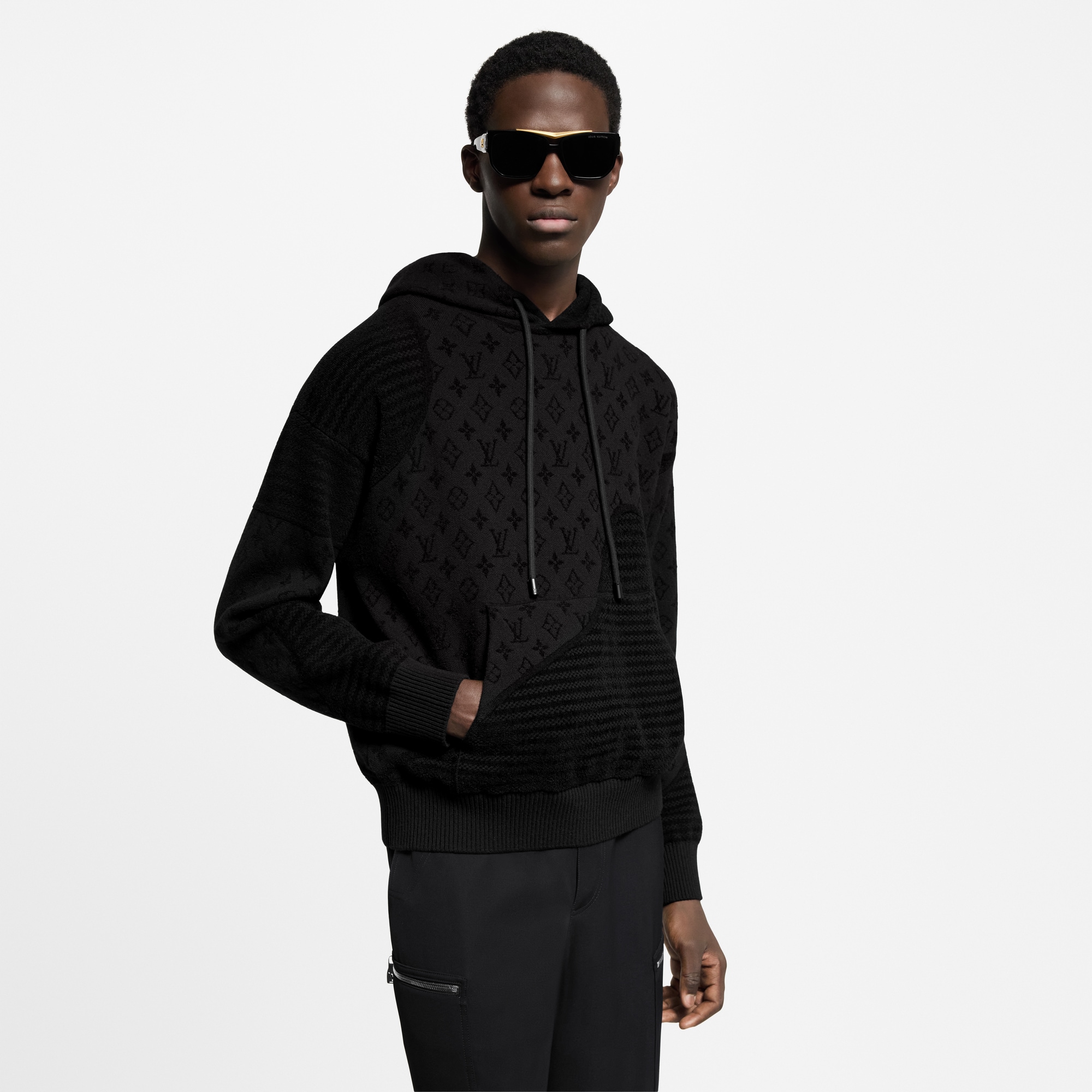 Felpa con motivo grafico in trama jacquard e cappuccio  Uomo Abbigliamento Tutti i Capi di Abbigliamento | LOUIS VUITTON (Zoom prodotto)