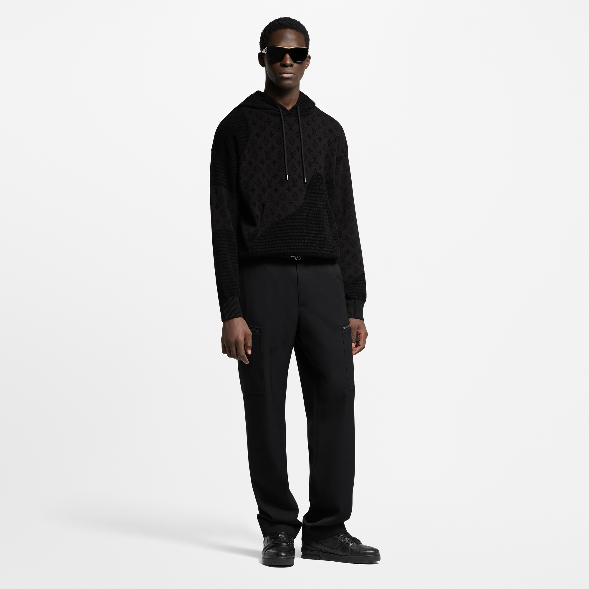 Felpa con motivo grafico in trama jacquard e cappuccio  Uomo Abbigliamento Tutti i Capi di Abbigliamento | LOUIS VUITTON (Zoom prodotto)