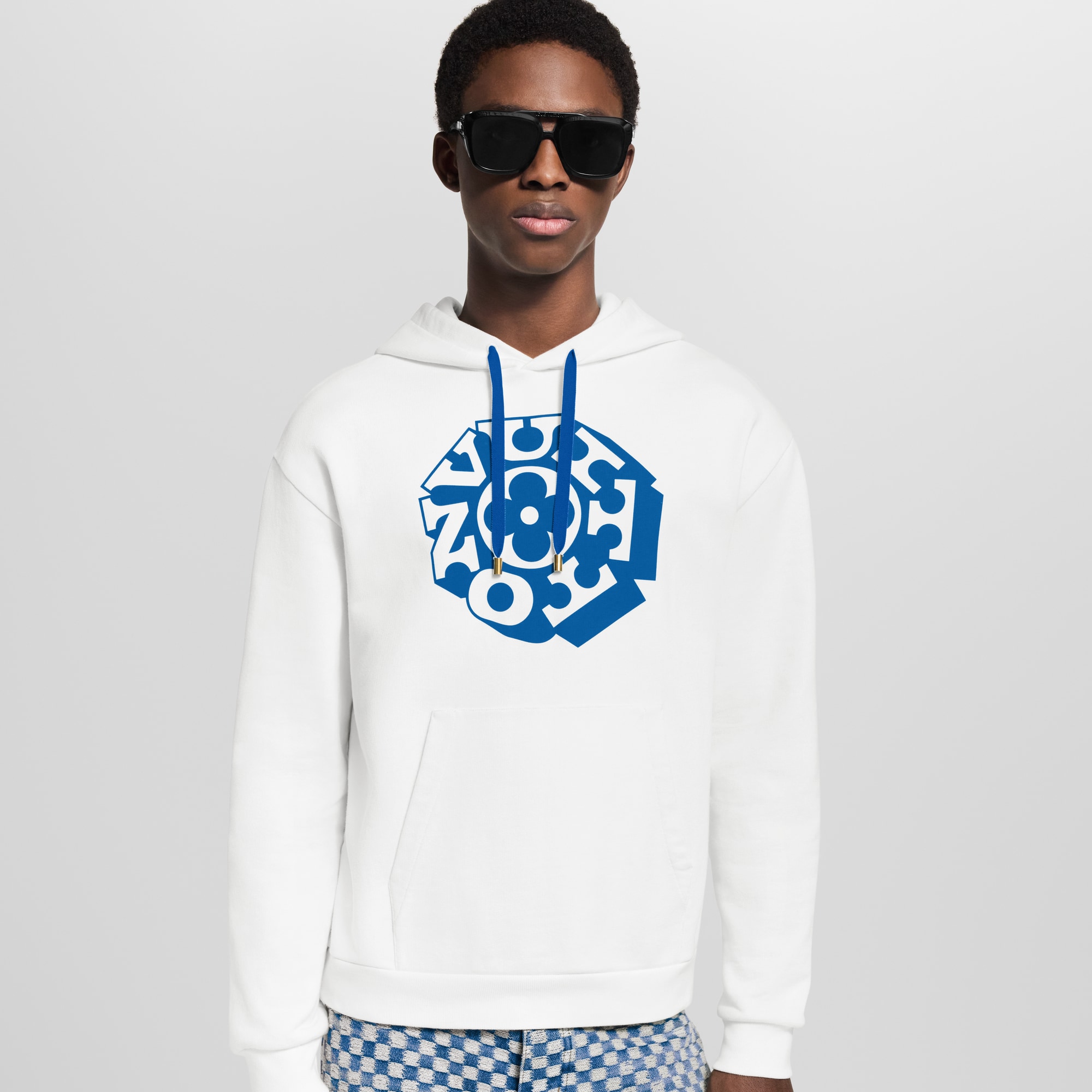Felpa con motivo iconico e cappuccio  Uomo Abbigliamento T-Shirt e Polo | LOUIS VUITTON (Zoom prodotto)