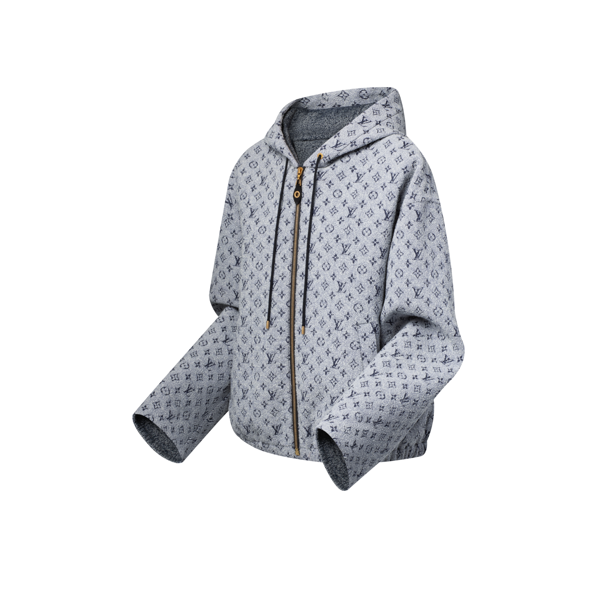 Felpa con motivo Monogram Bouclé e cappuccio  Donna Abbigliamento Cappotti e Giacche | LOUIS VUITTON (Zoom prodotto)
