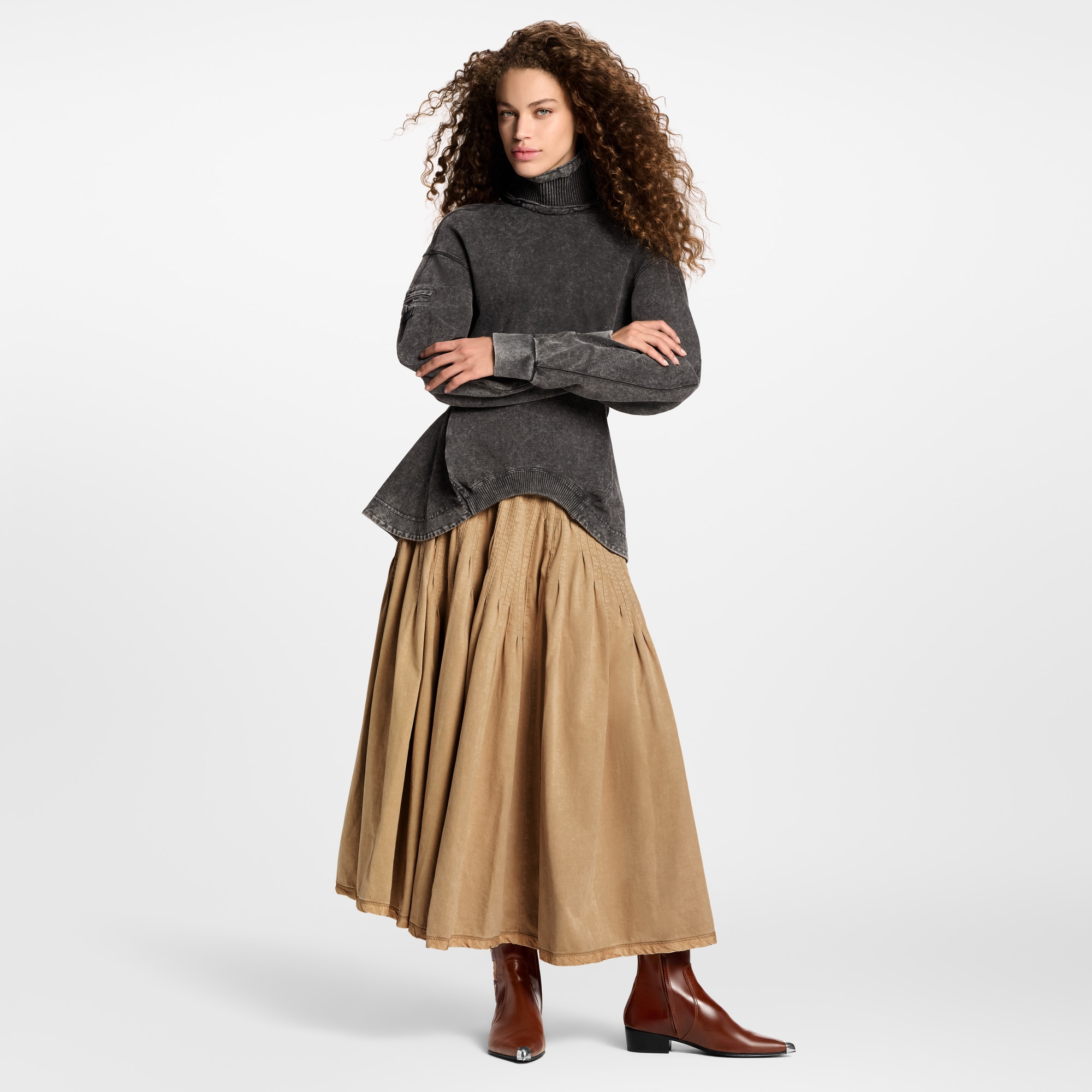 Felpa con orlo arrotondato  Donna Abbigliamento Camicie e T-Shirt | LOUIS VUITTON (Zoom prodotto)