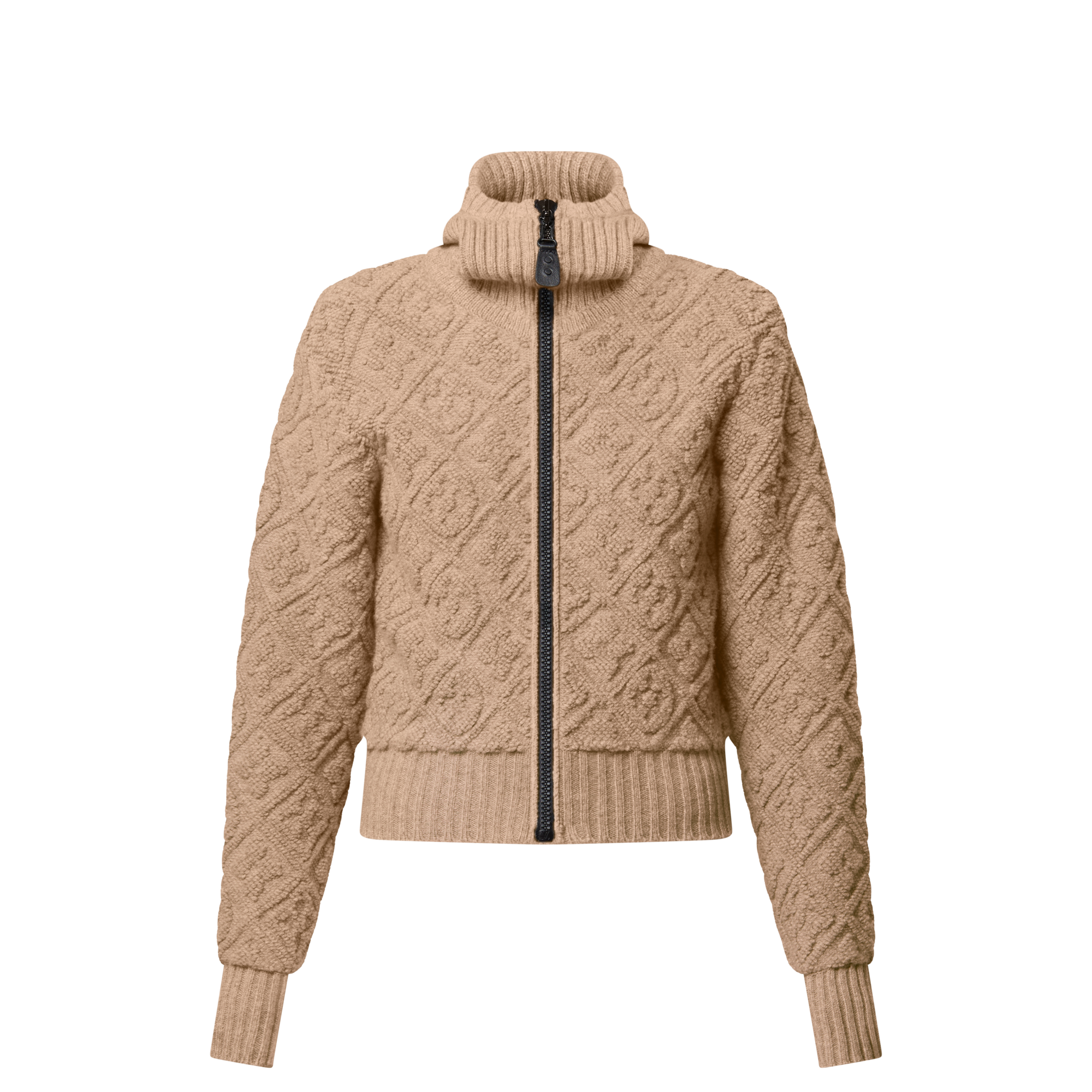 Felpa con zip, motivo Monogram Toweling e cappuccio  Donna Abbigliamento Camicie e T-Shirt | LOUIS VUITTON (Zoom prodotto)