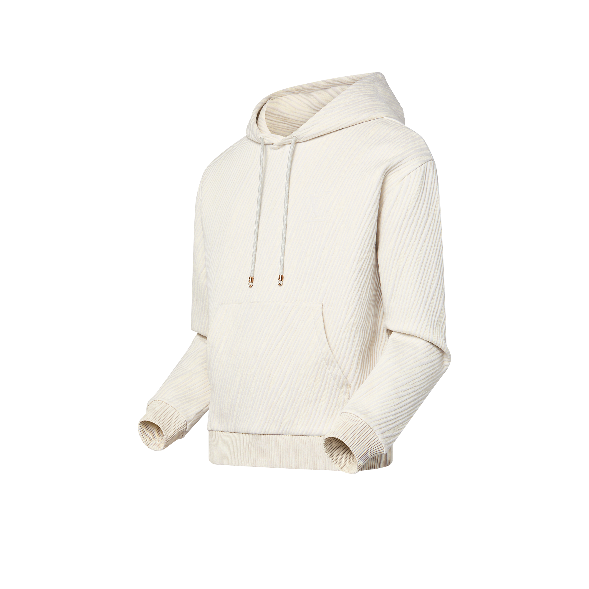 Felpa in jersey di misto cotone con lavorazione jacquard e cappuccio  Uomo Abbigliamento Tutti i Capi di Abbigliamento | LOUIS VUITTON (Zoom prodotto)