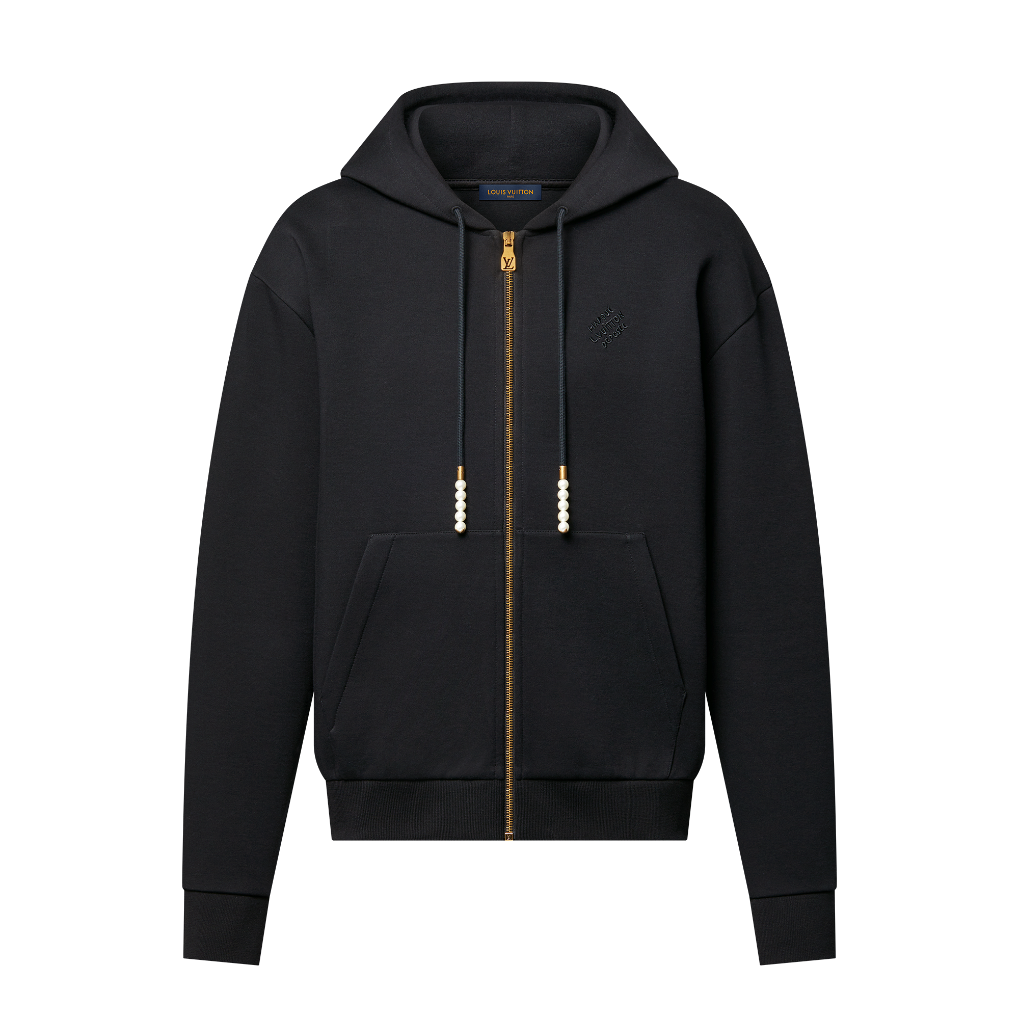 Felpa in jersey ricamata con cappuccio e zip  Uomo Abbigliamento Tutti i Capi di Abbigliamento | LOUIS VUITTON (Zoom prodotto)
