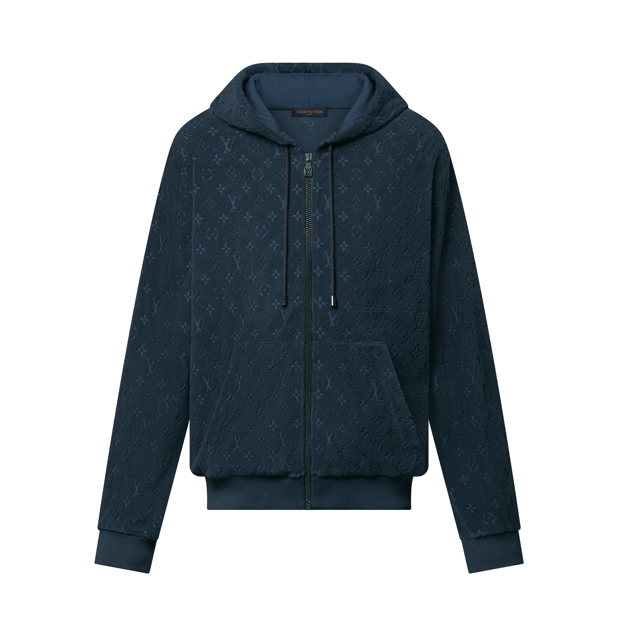 Felpa in spugna con motivo Monogram, zip e cappuccio  Uomo Abbigliamento Tutti i Capi di Abbigliamento | LOUIS VUITTON (Zoom prodotto)