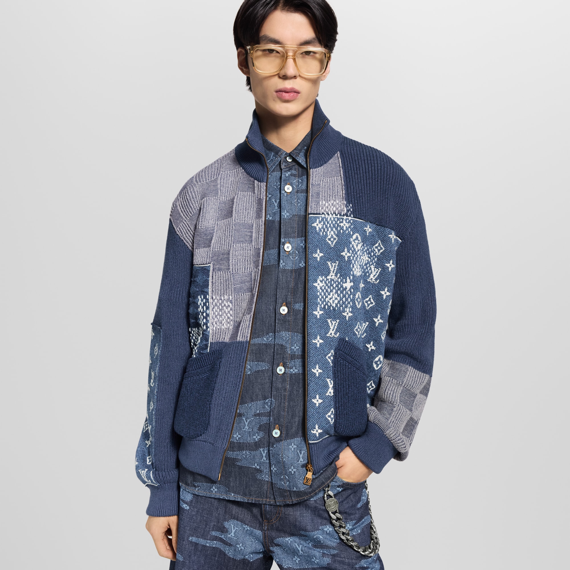 Felpa sportiva effetto patchwork con zip  Uomo Abbigliamento Tutti i Capi di Abbigliamento | LOUIS VUITTON (Zoom prodotto)