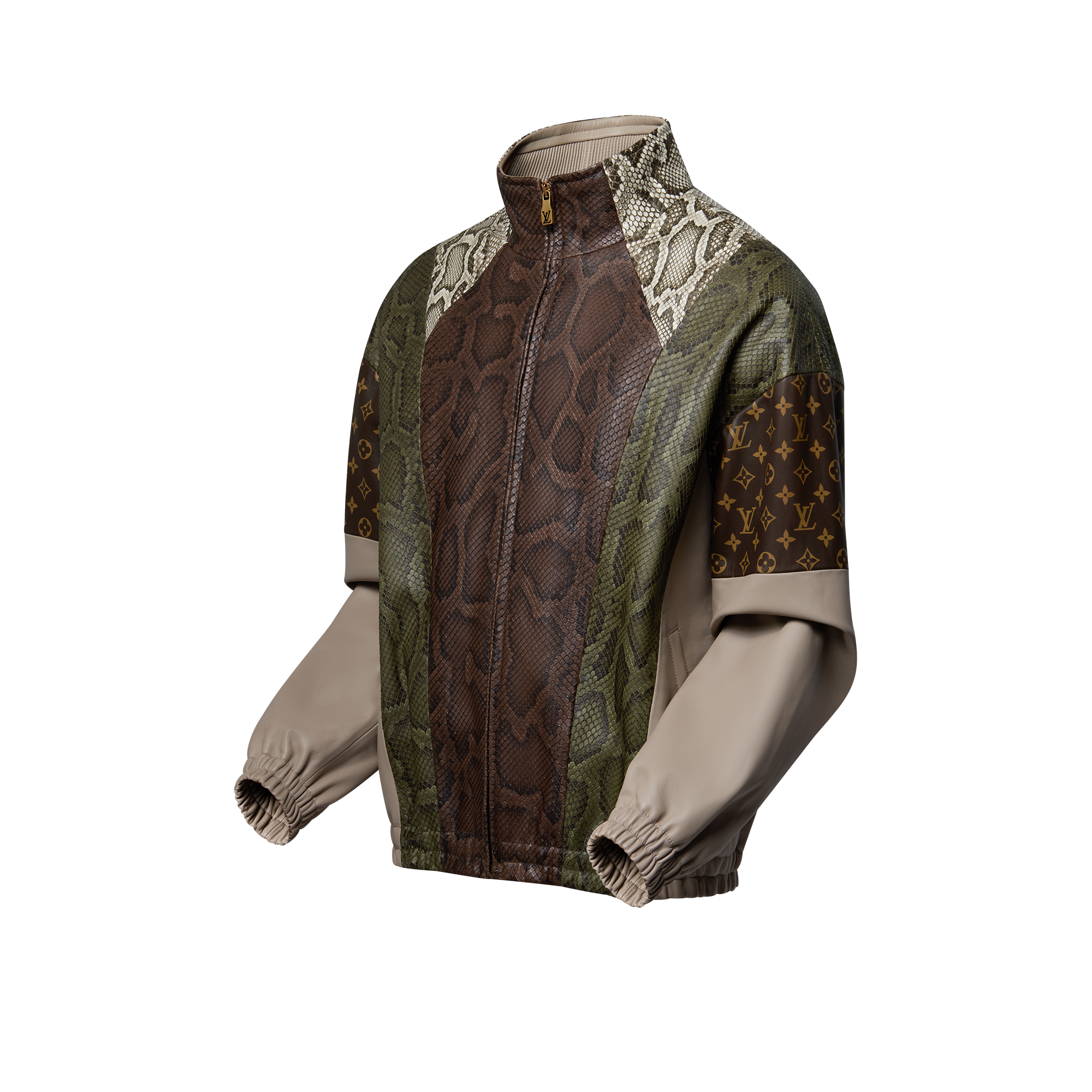 Felpa sportiva in pelle di pitone  Uomo Abbigliamento Capispalla e Cappotti | LOUIS VUITTON (Zoom prodotto)