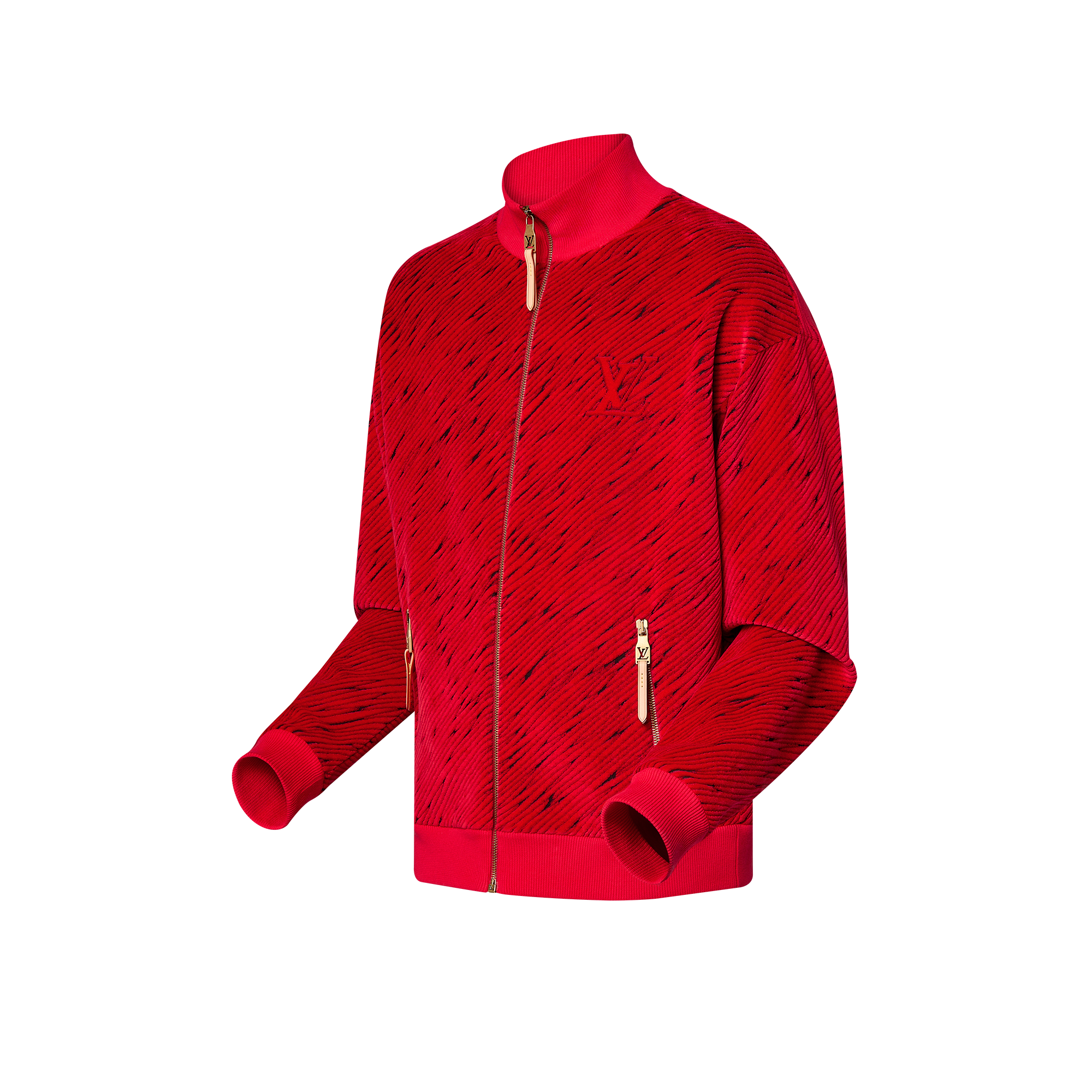 Felpa sportiva in velluto di cotone con lavorazione jacquard  Uomo Abbigliamento Maglieria e Felpe | LOUIS VUITTON (Zoom prodotto)