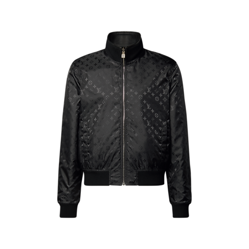 Felpa sportiva reversibile in pelle con motivo Monogram other view