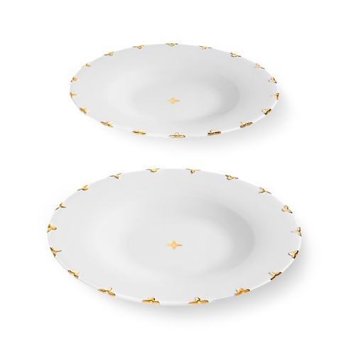 Flower Crown Set of 2 Dinner Plates side view