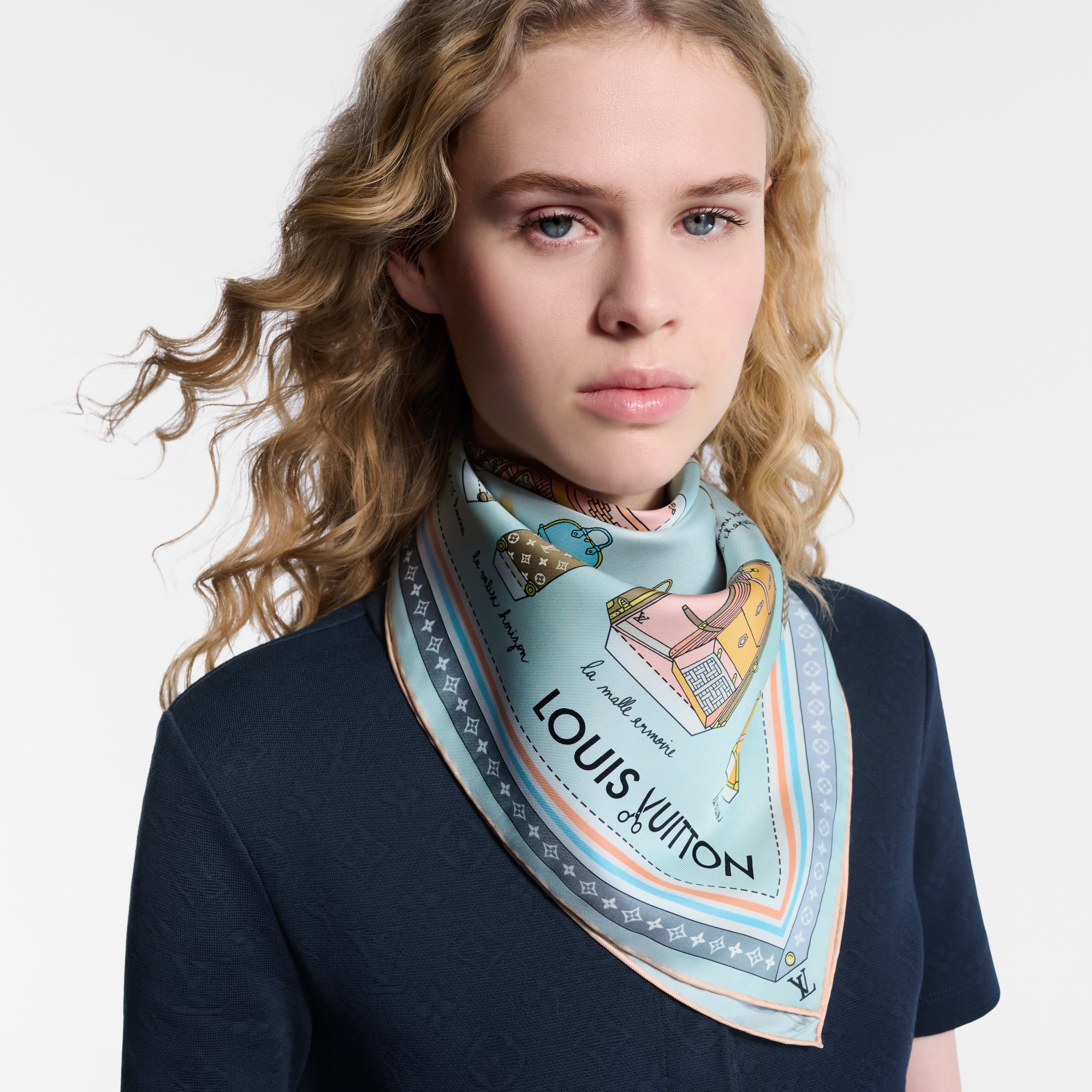 Foulard Asnieres Paper House 90 S00 Donna Accessori Foulard in seta e Bandeaux | LOUIS VUITTON (Zoom prodotto)