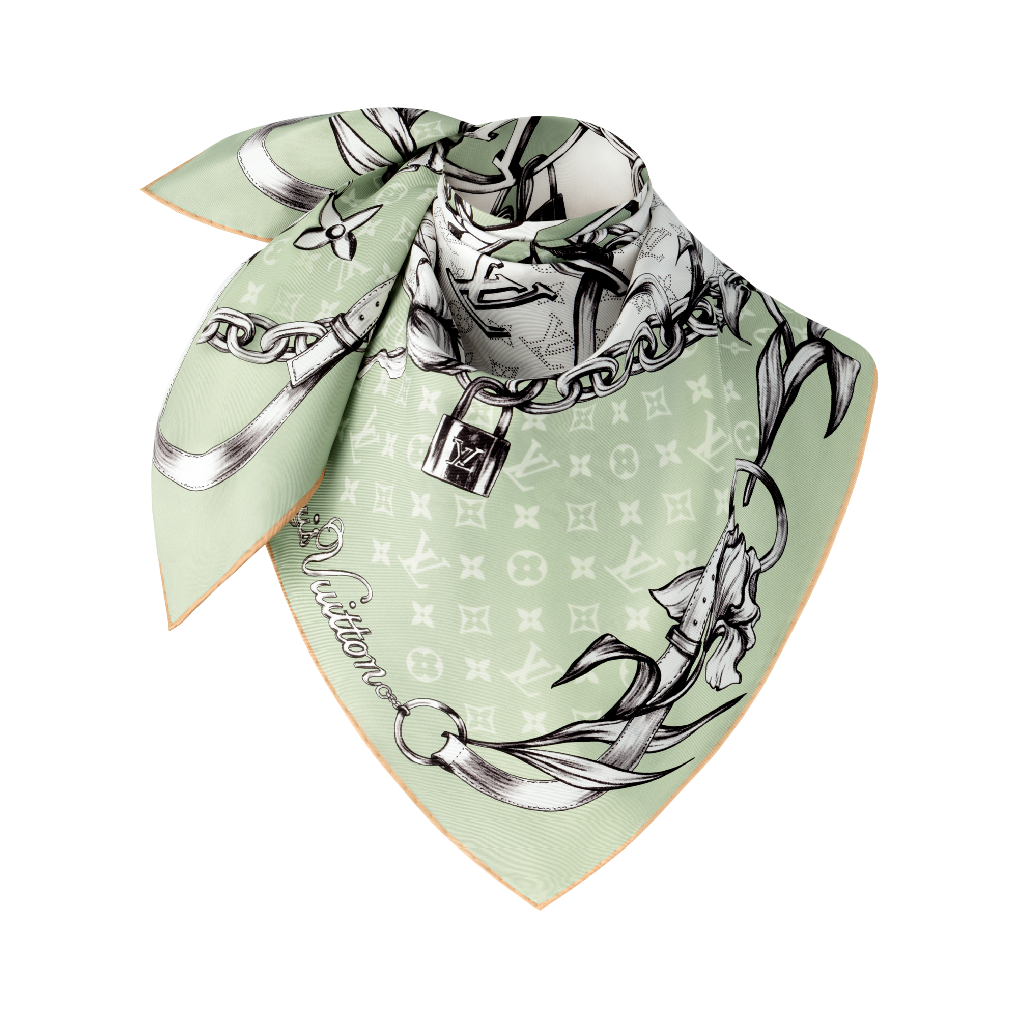 Foulard Blooming Monogram 90 S00 Donna Accessori Foulard in seta e Bandeaux | LOUIS VUITTON (Zoom prodotto)