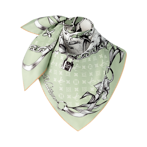 Foulard Blooming Monogram 90 S00 Donna Accessori Foulard in seta e Bandeaux | LOUIS VUITTON (Zoom prodotto)