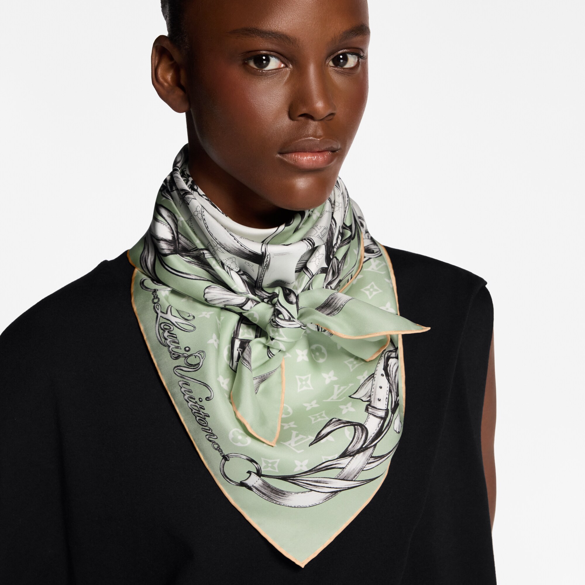 Foulard Blooming Monogram 90 S00 Donna Accessori Foulard in seta e Bandeaux | LOUIS VUITTON (Zoom prodotto)