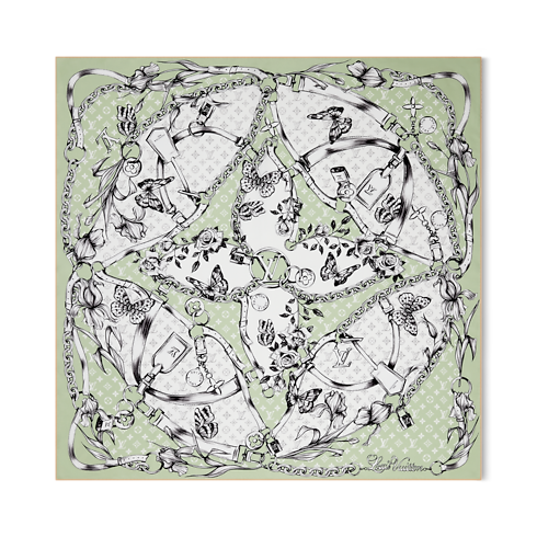Foulard Blooming Monogram 90 S00 Donna Accessori Foulard in seta e Bandeaux | LOUIS VUITTON (Zoom prodotto)