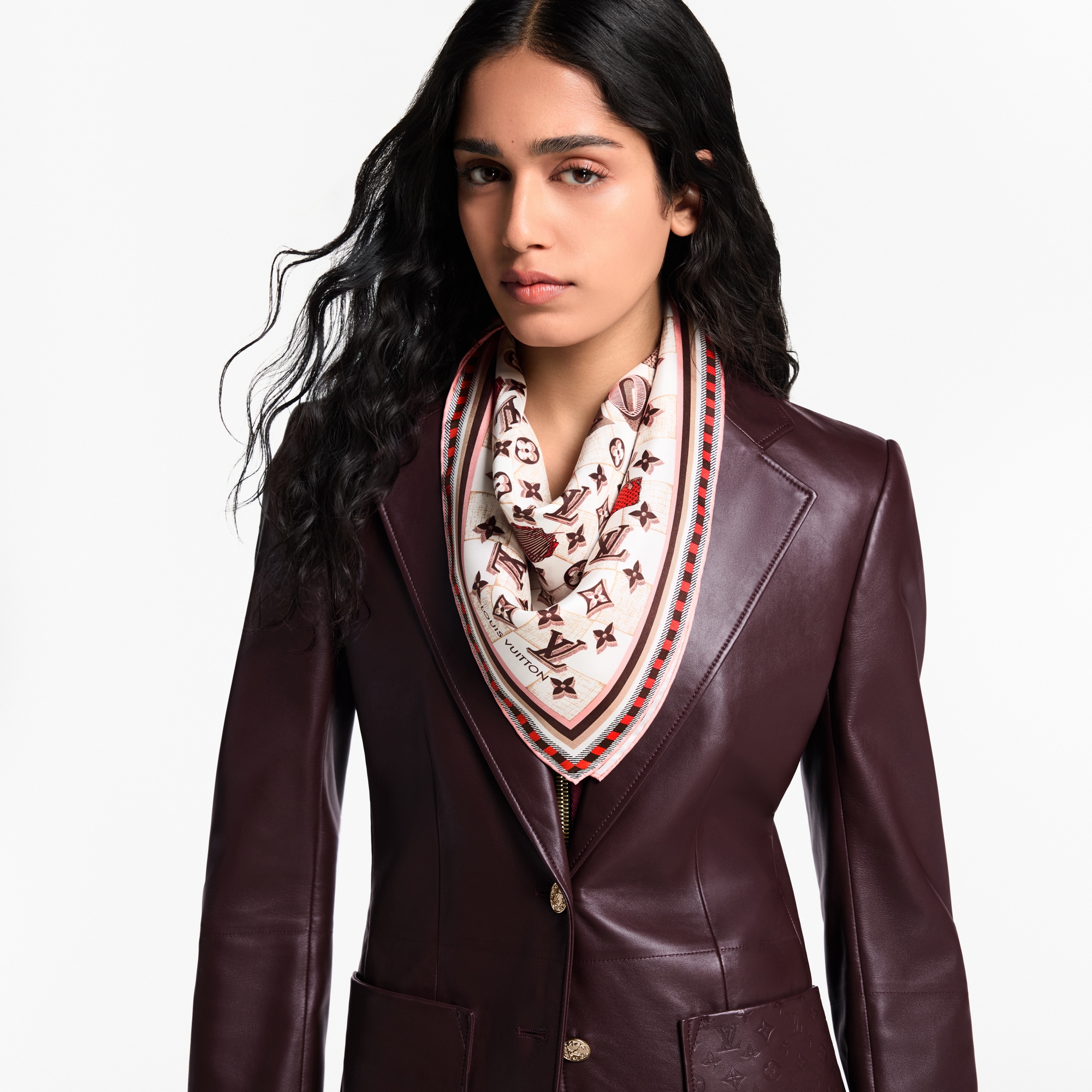 Foulard Damiergram 70 S00 Donna Accessori Foulard in seta e Bandeaux | LOUIS VUITTON (Zoom prodotto)
