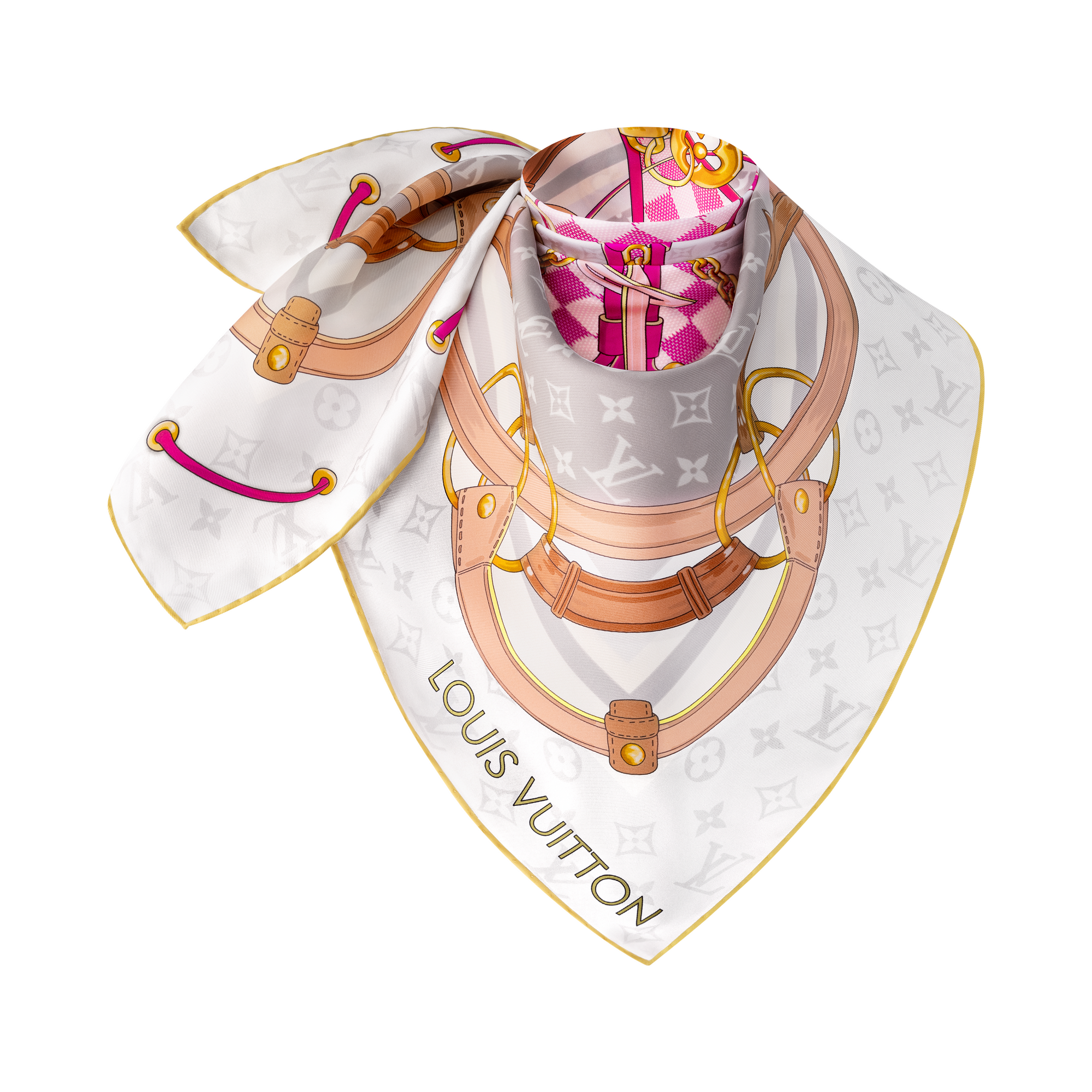 Foulard Flower And Straps 90 S00 Donna Accessori Foulard in seta e Bandeaux | LOUIS VUITTON (Zoom prodotto)