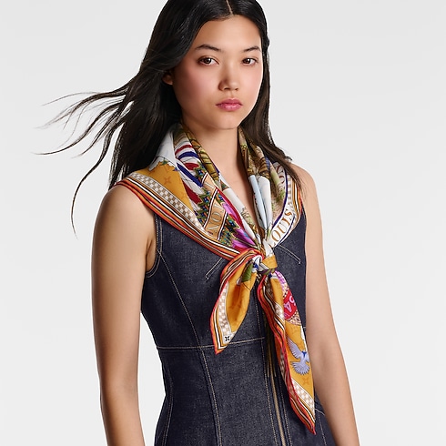 Foulard From The Cloud 90 S00 Donna Accessori Foulard in seta e Bandeaux | LOUIS VUITTON (Zoom prodotto)