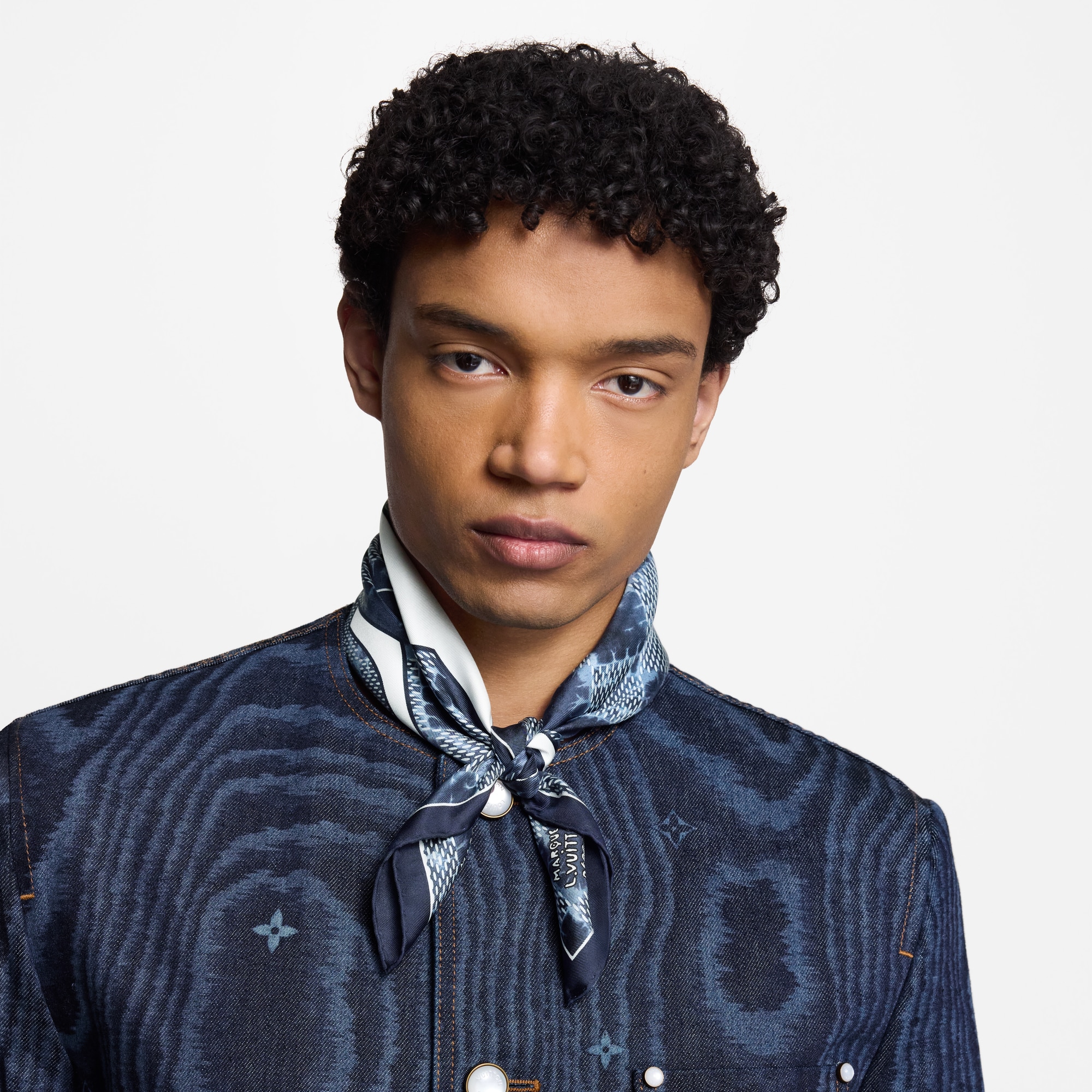 Foulard in seta Splash Damier S00 Uomo Accessori Seta e bandane | LOUIS VUITTON (Zoom prodotto)