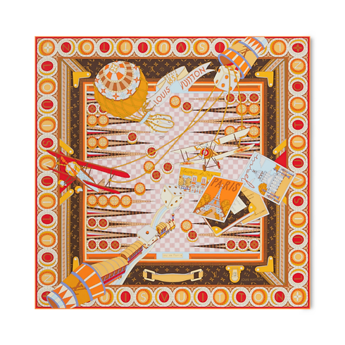 Foulard Jeu De Voyage 90 S00 Donna Accessori Foulard in seta e Bandeaux | LOUIS VUITTON (Zoom prodotto)