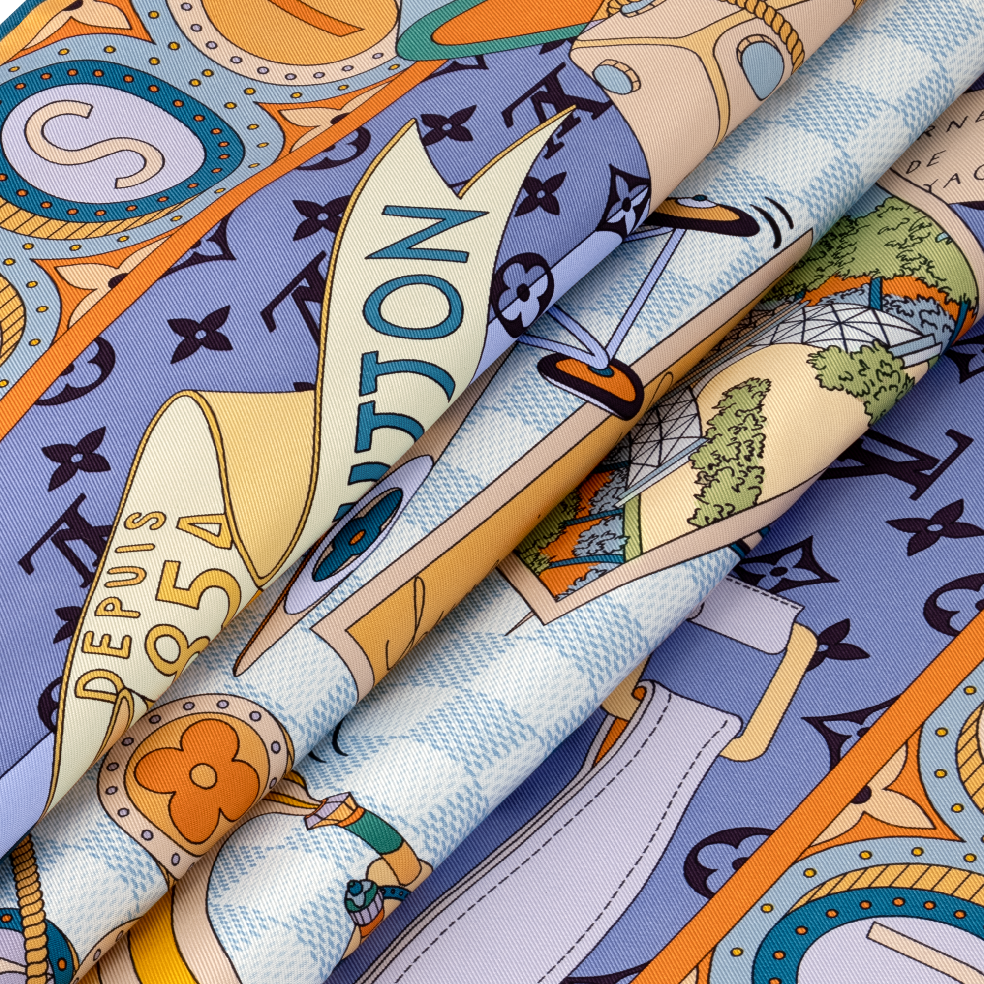 Foulard Jeu De Voyage 90 S00 Donna Accessori Foulard in seta e Bandeaux | LOUIS VUITTON (Zoom prodotto)