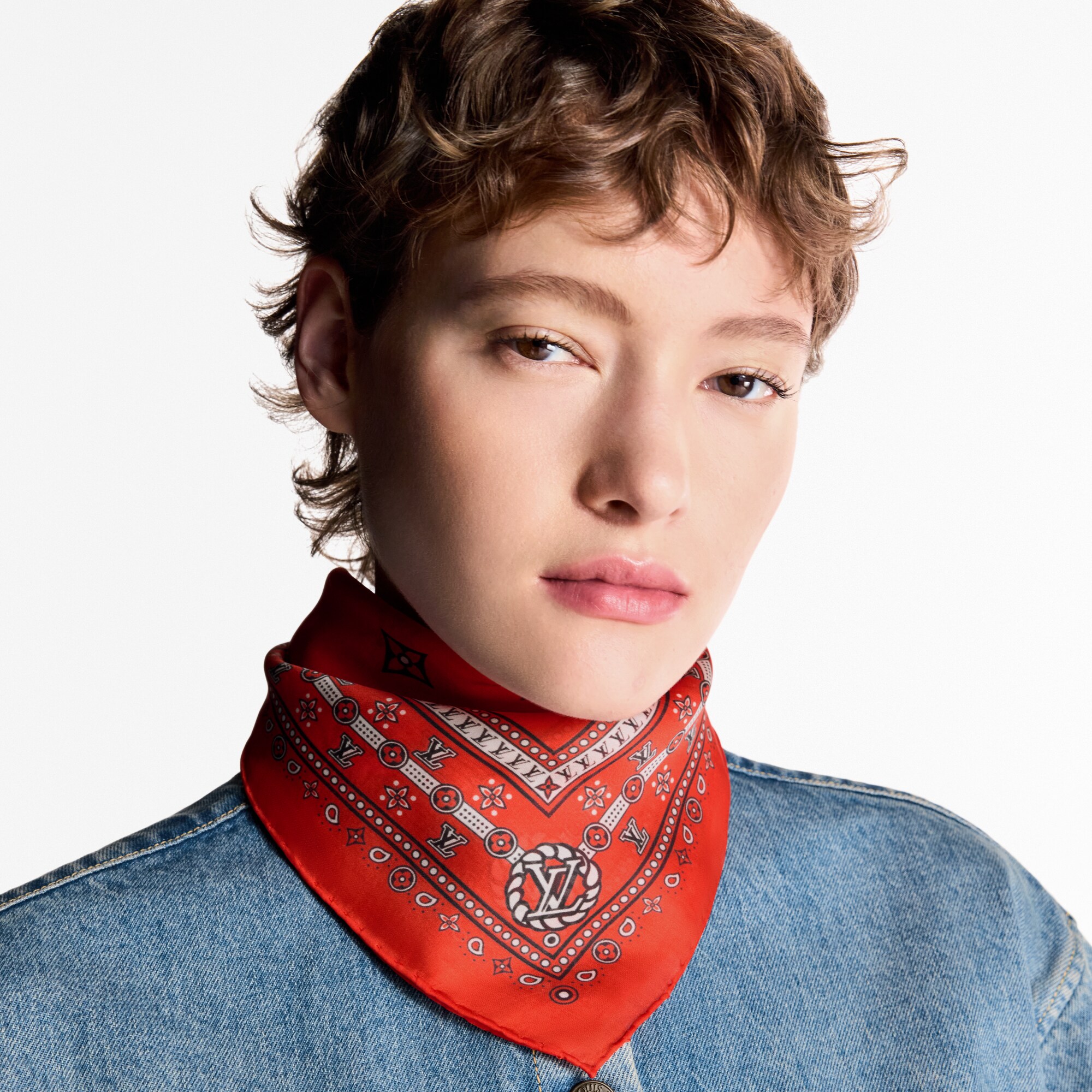 Foulard LV Bandana 55 S00 Donna Accessori Foulard in seta e Bandeaux | LOUIS VUITTON (Zoom prodotto)