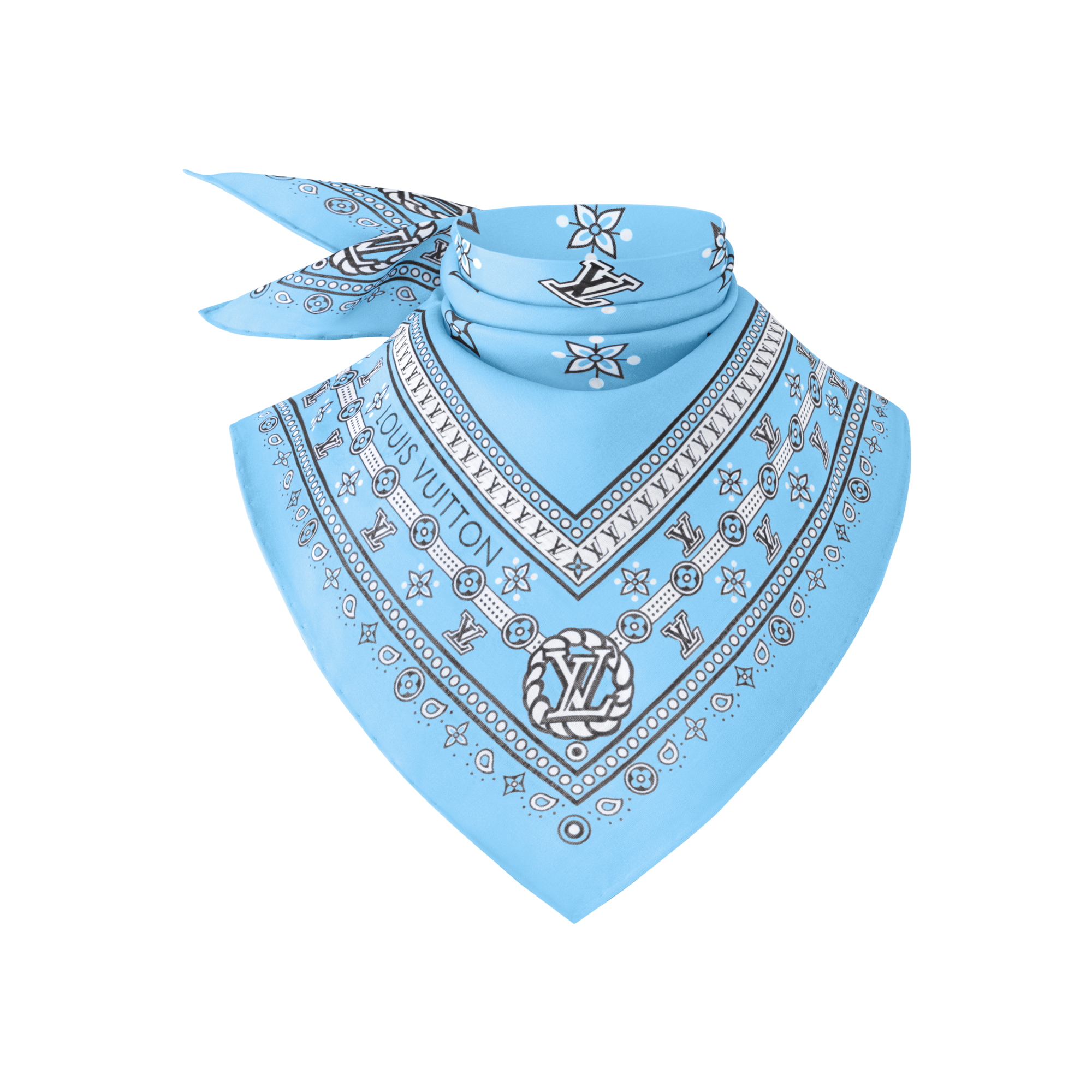 Foulard LV Bandana 55 S00 Donna Accessori Foulard in seta e Bandeaux | LOUIS VUITTON (Zoom prodotto)