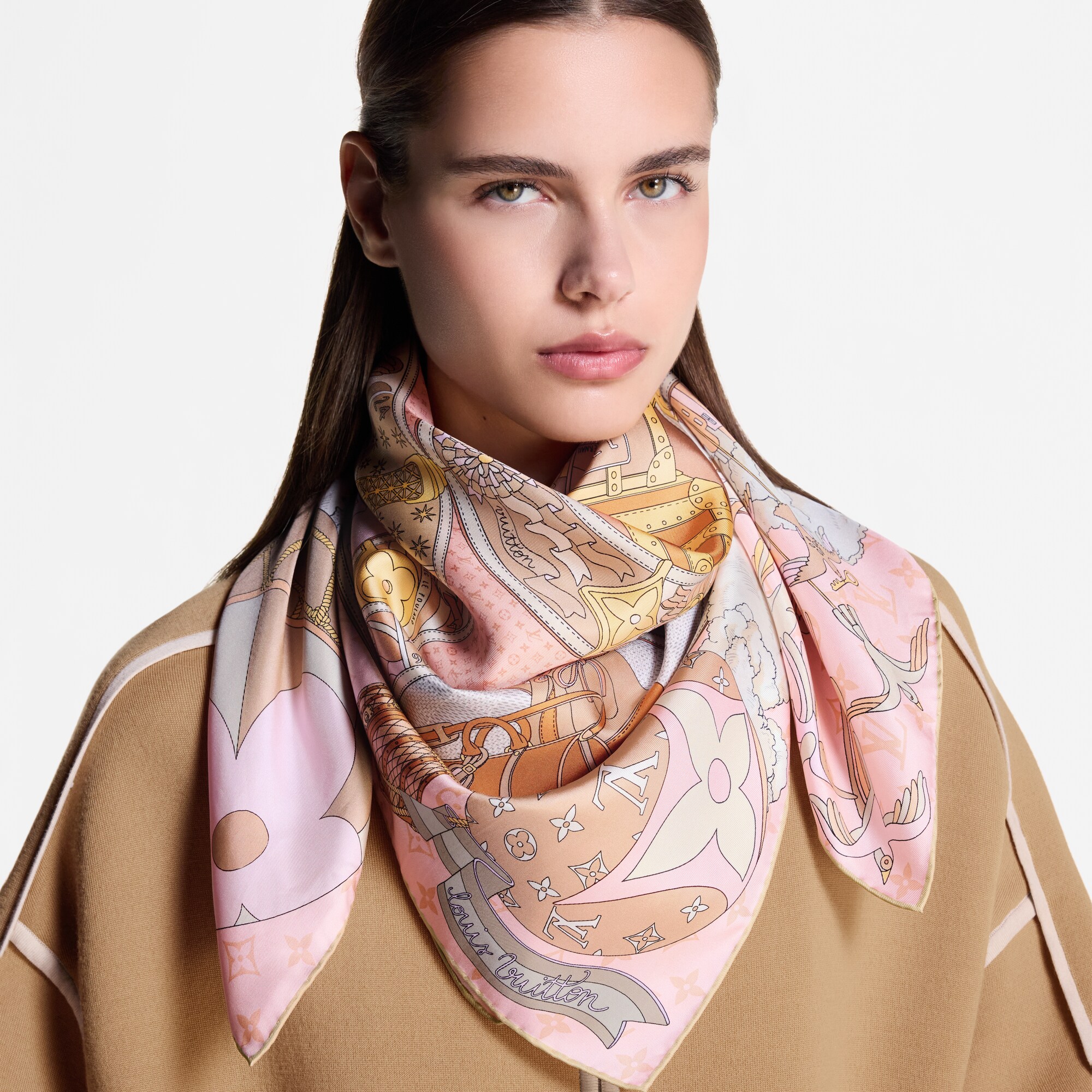 Foulard LV Journey 90 S00 Donna Accessori Foulard in seta e Bandeaux | LOUIS VUITTON (Zoom prodotto)