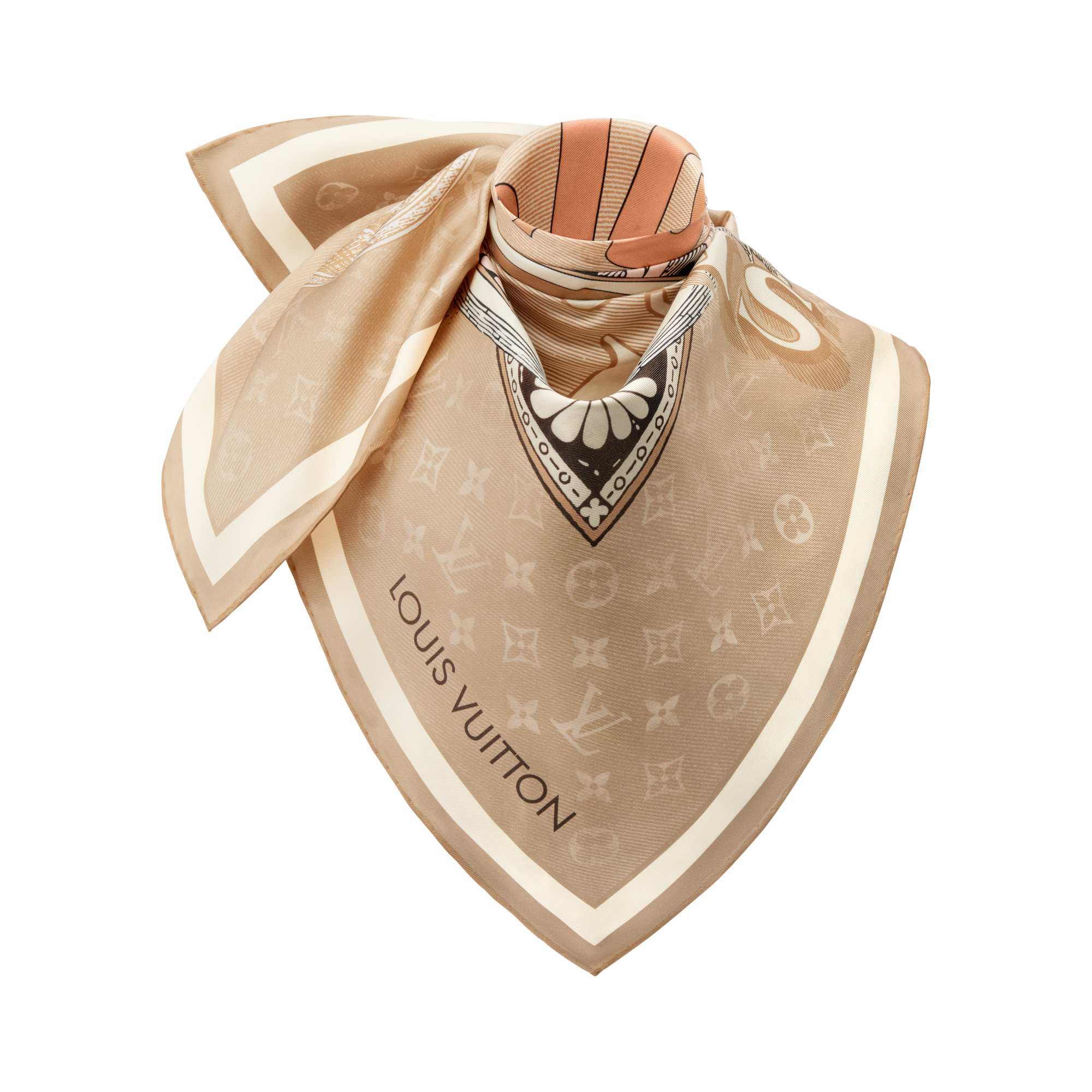 Foulard Malles Merveilleuses 90 S00 Donna Accessori Foulard in seta e Bandeaux | LOUIS VUITTON (Zoom prodotto)