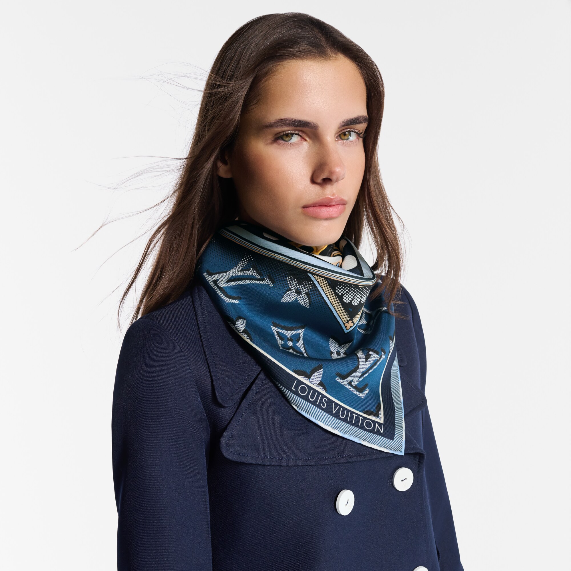 Foulard Malles Merveilleuses Remix 90 S00 Donna Accessori Foulard in seta e Bandeaux | LOUIS VUITTON (Zoom prodotto)
