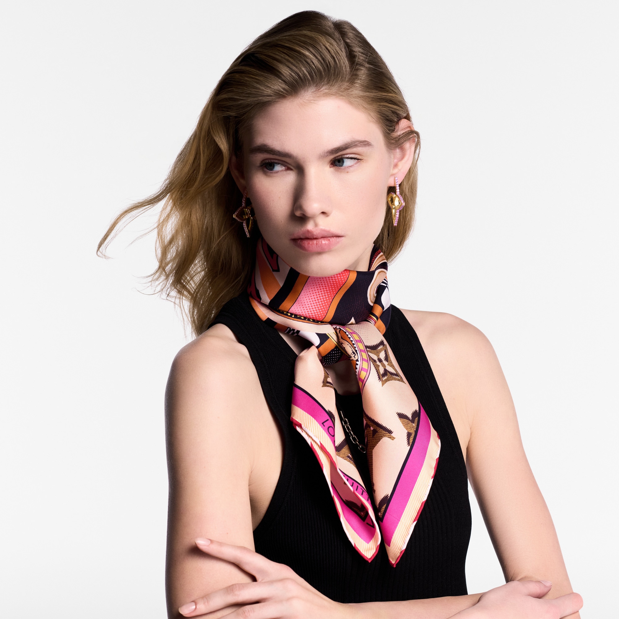 Foulard Malles Merveilleuses Remix 90 S00 Donna Accessori Foulard in seta e Bandeaux | LOUIS VUITTON (Zoom prodotto)