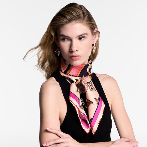 Foulard Malles Merveilleuses Remix 90 S00 Donna Accessori Foulard in seta e Bandeaux | LOUIS VUITTON (Zoom prodotto)